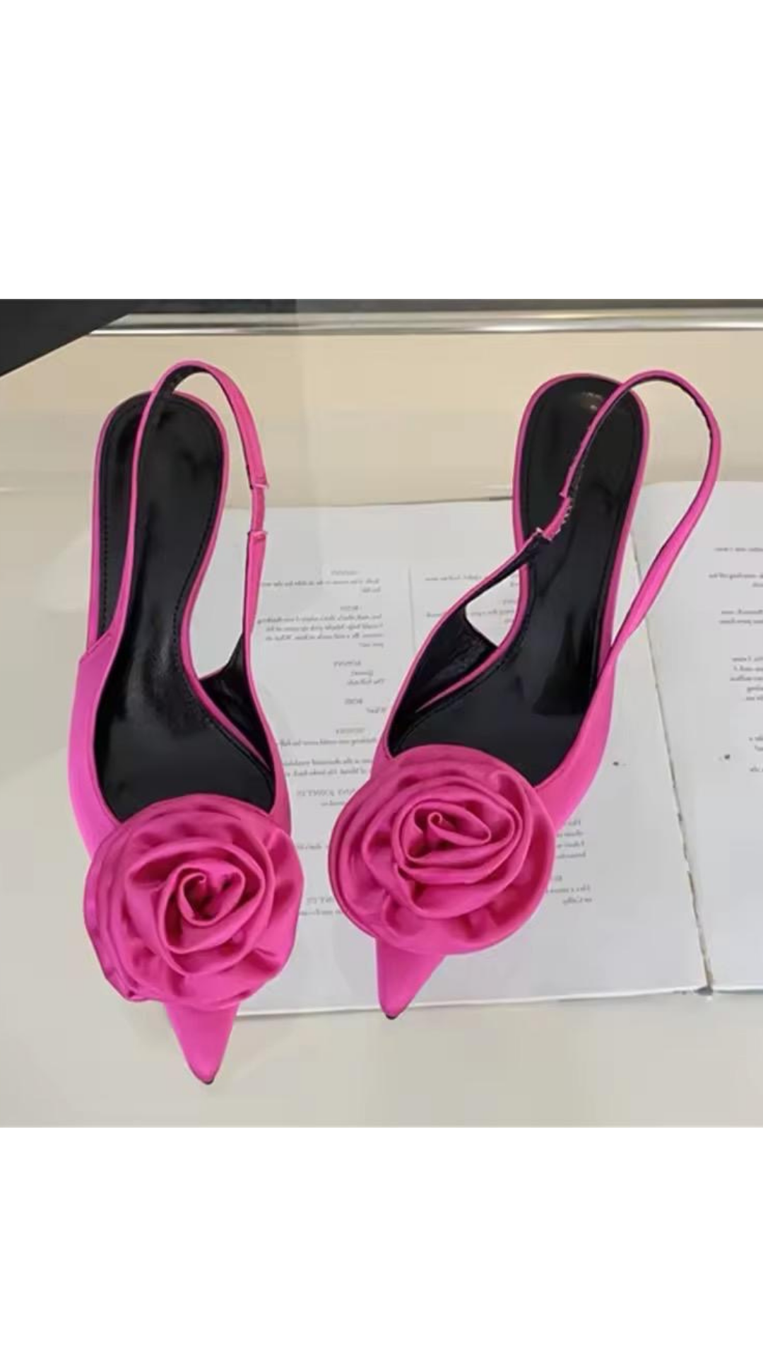 Appliqué Flower Heels