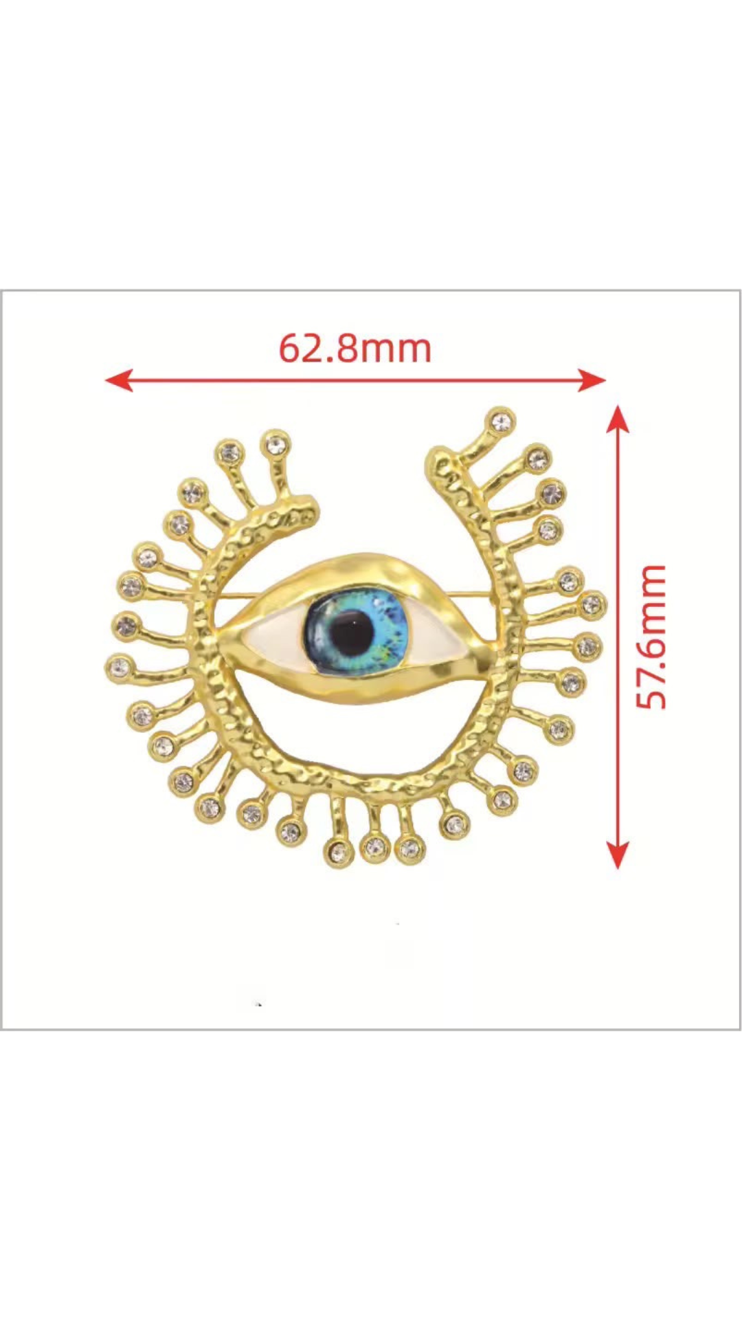 Evil eye brooch