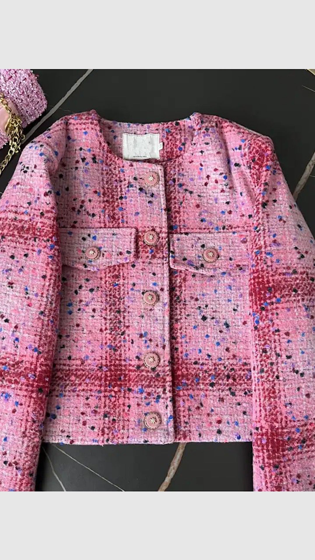 Pink Tweed Blazer