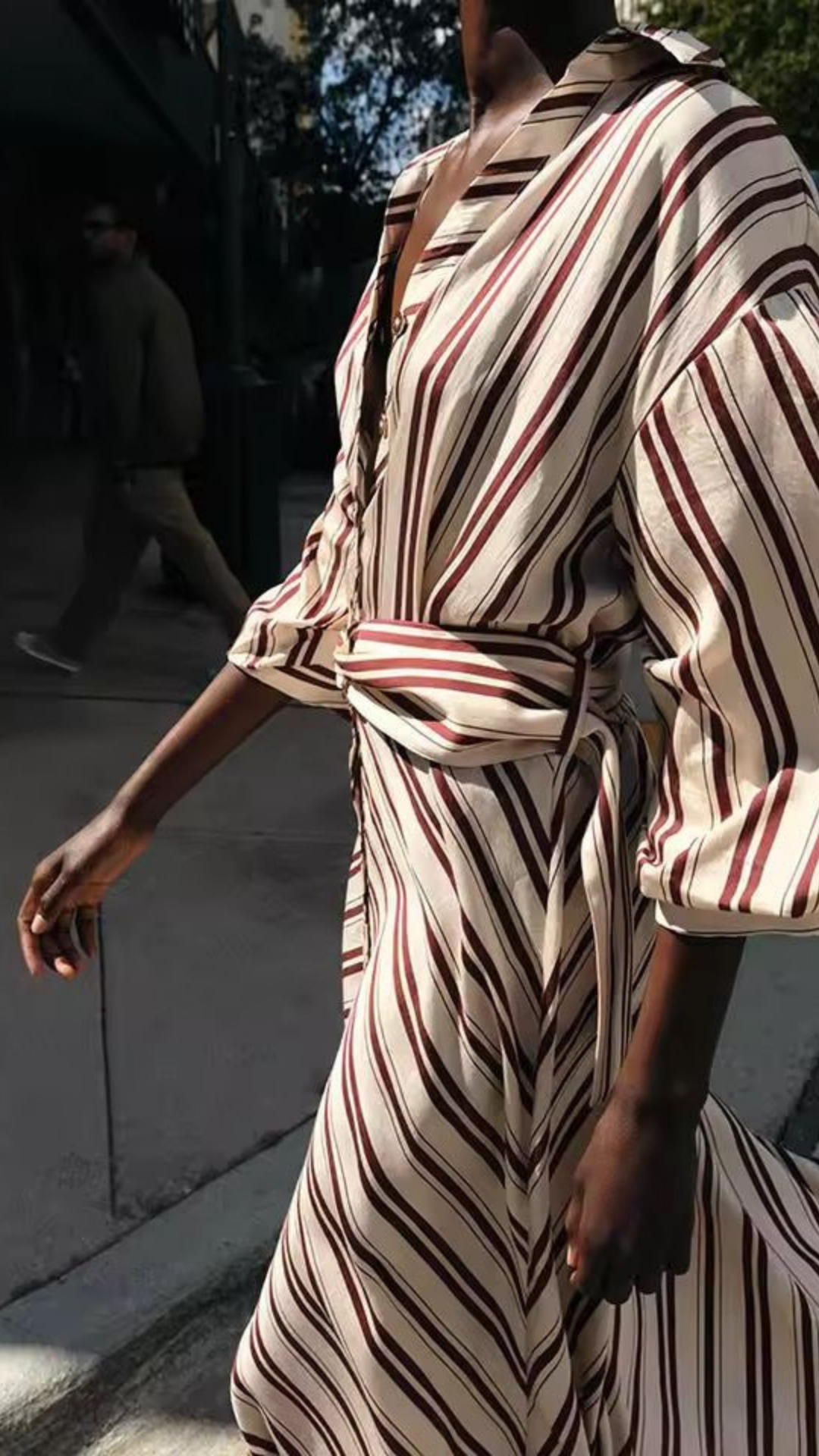 Striped Belted Dress