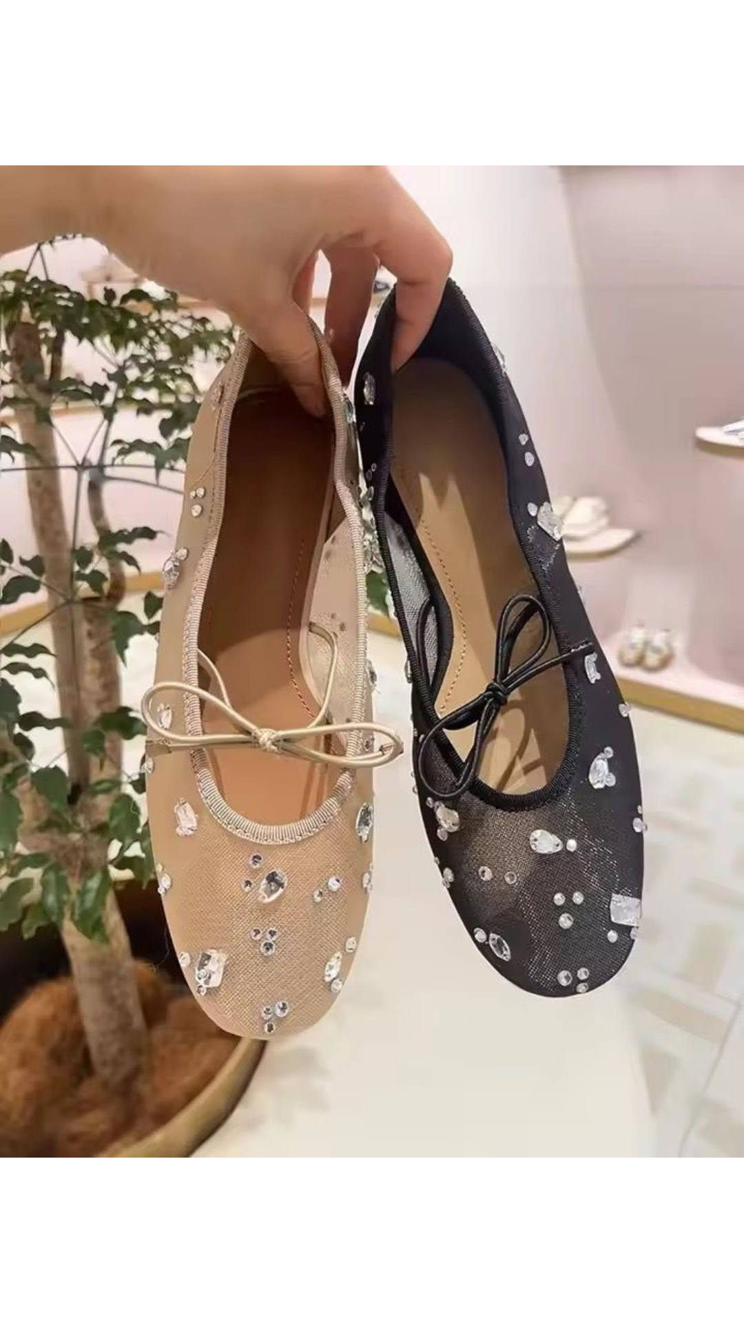 Embellished bow flats