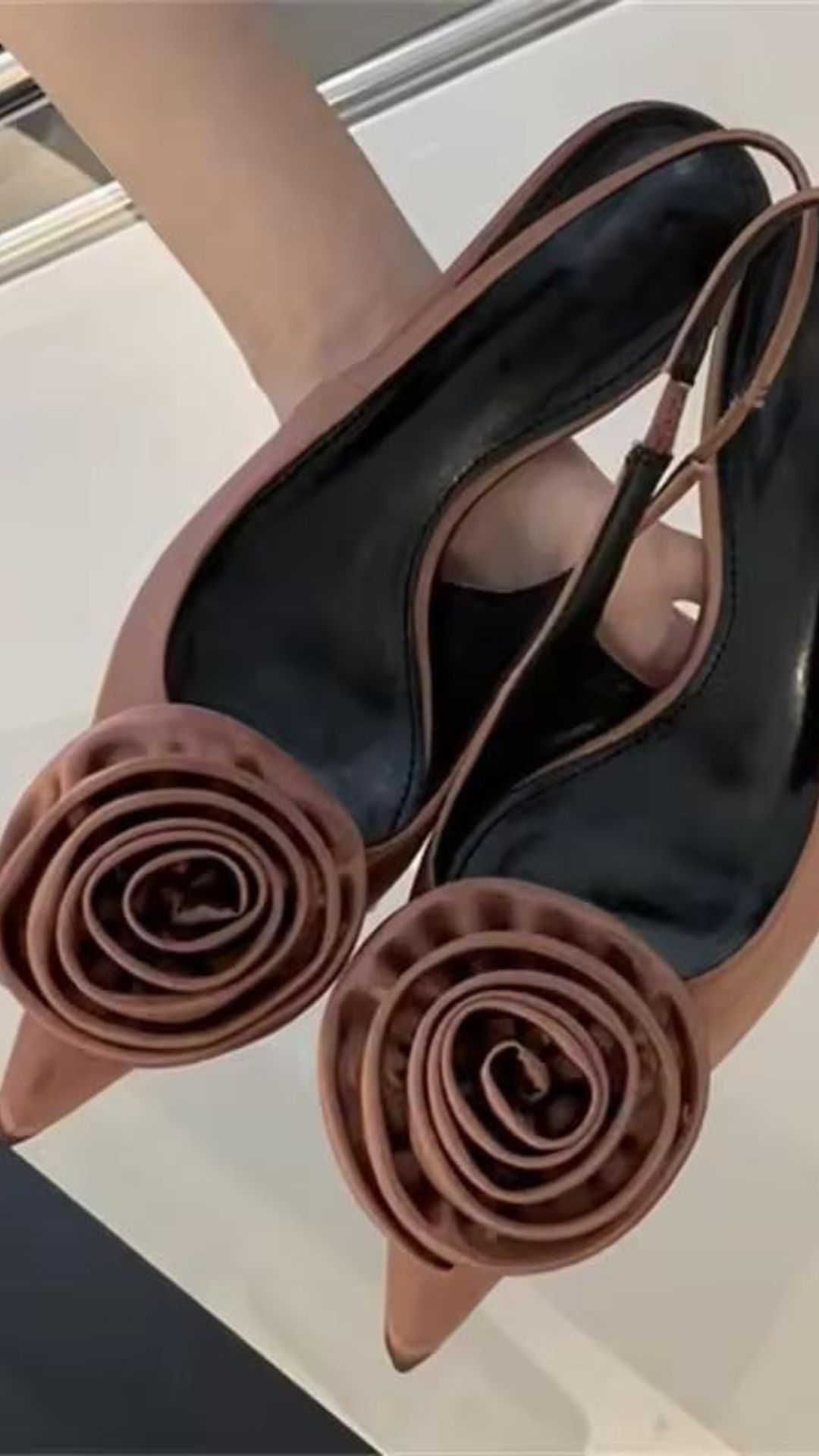 Appliqué Flower Heels