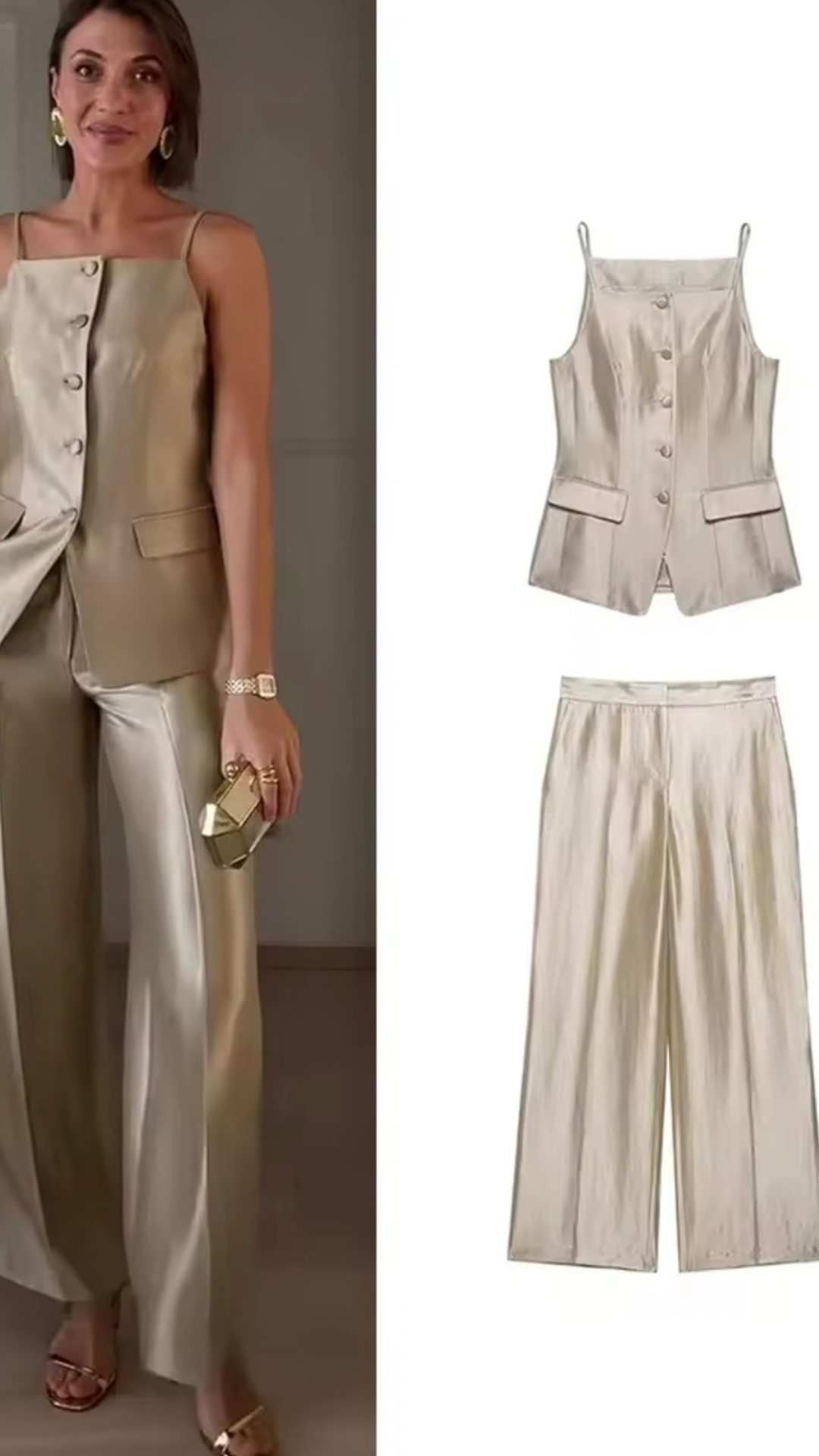 European Top & Pants Set