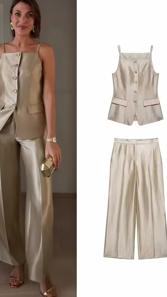 European Top & Pants Set