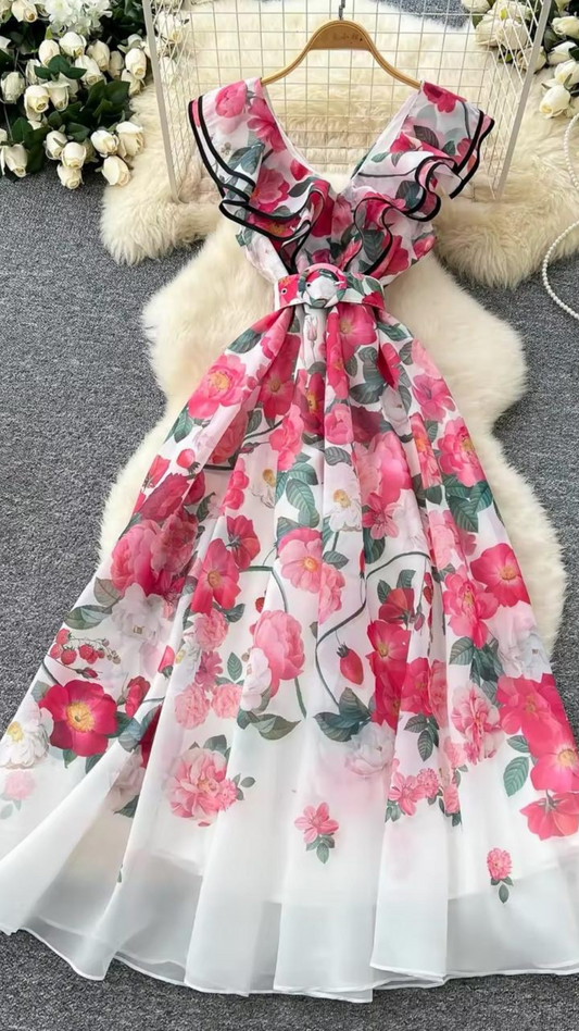 Scarlet bloom dress