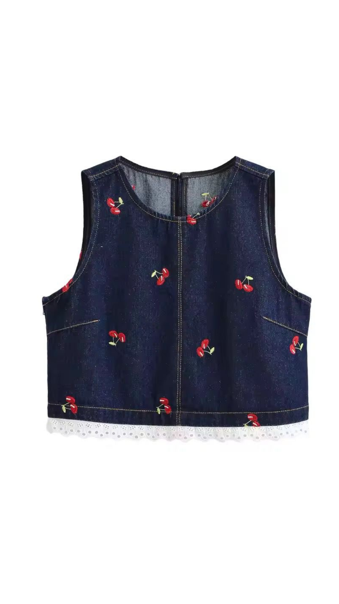 Cherry Embroidered Top & Skort Set