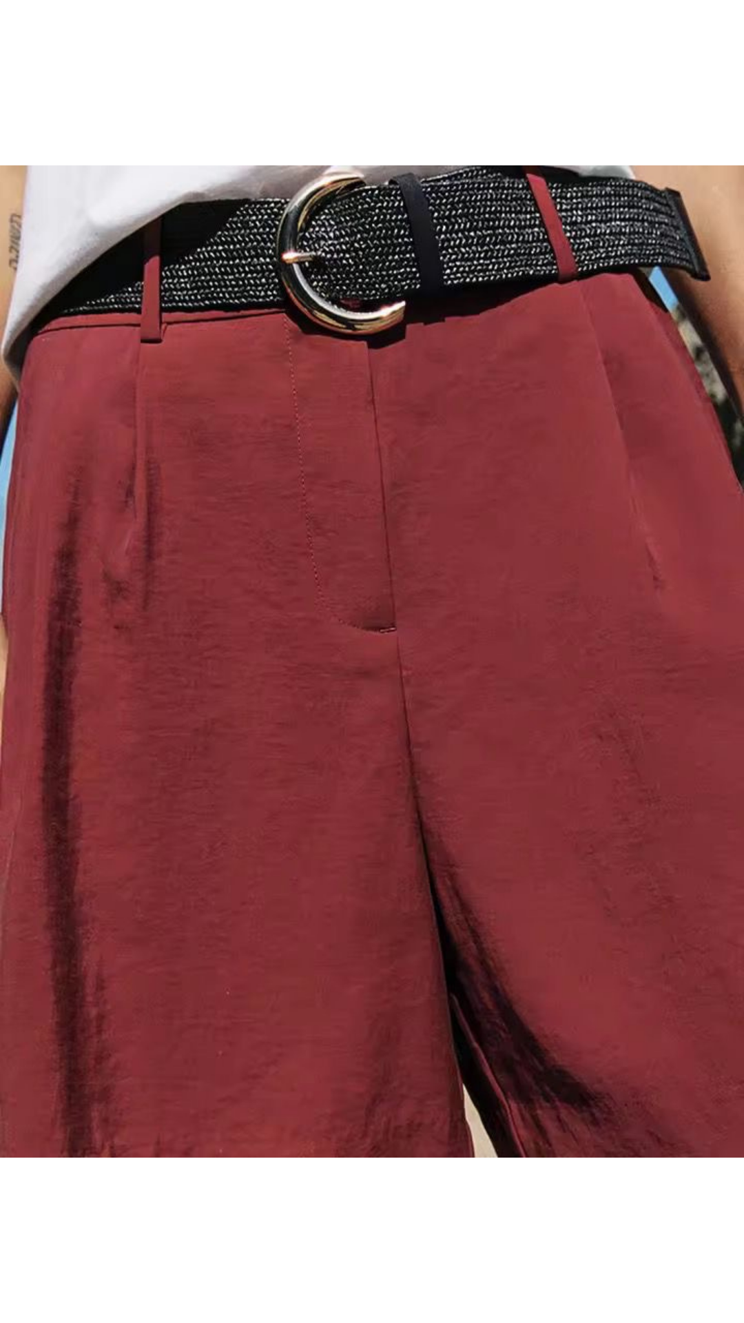Belted shorts