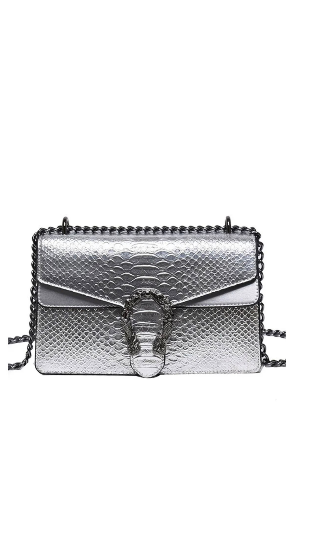 Snake pattern crossbody bag