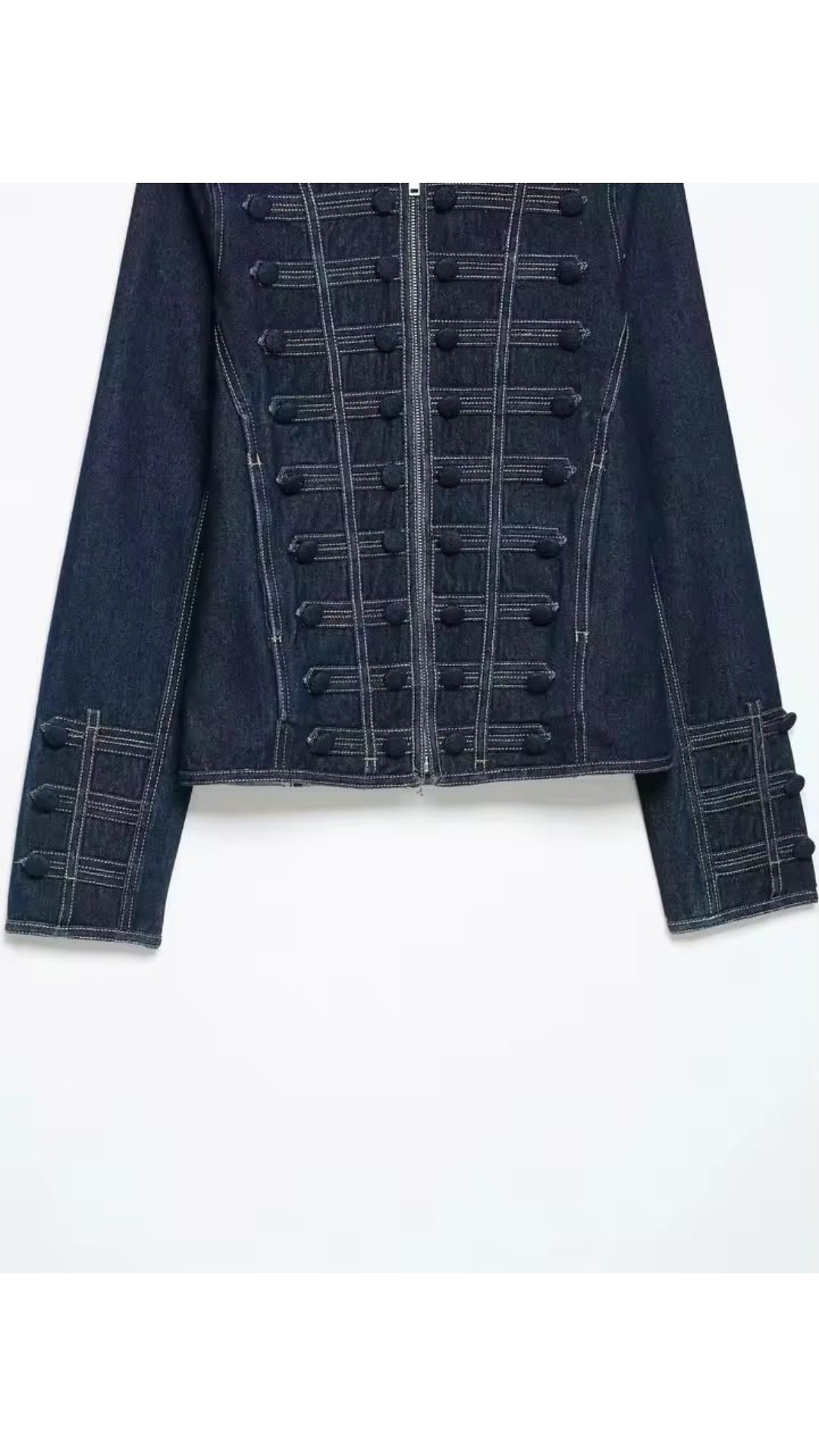 Zipper denim jacket