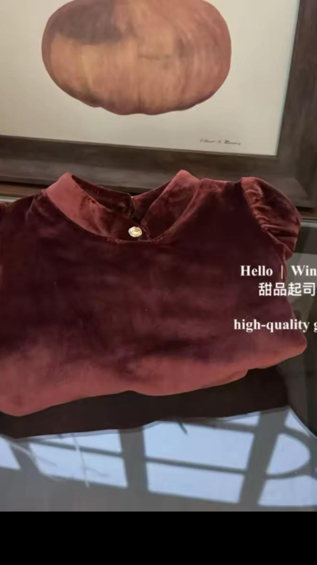 Velour Top & Skirts Set