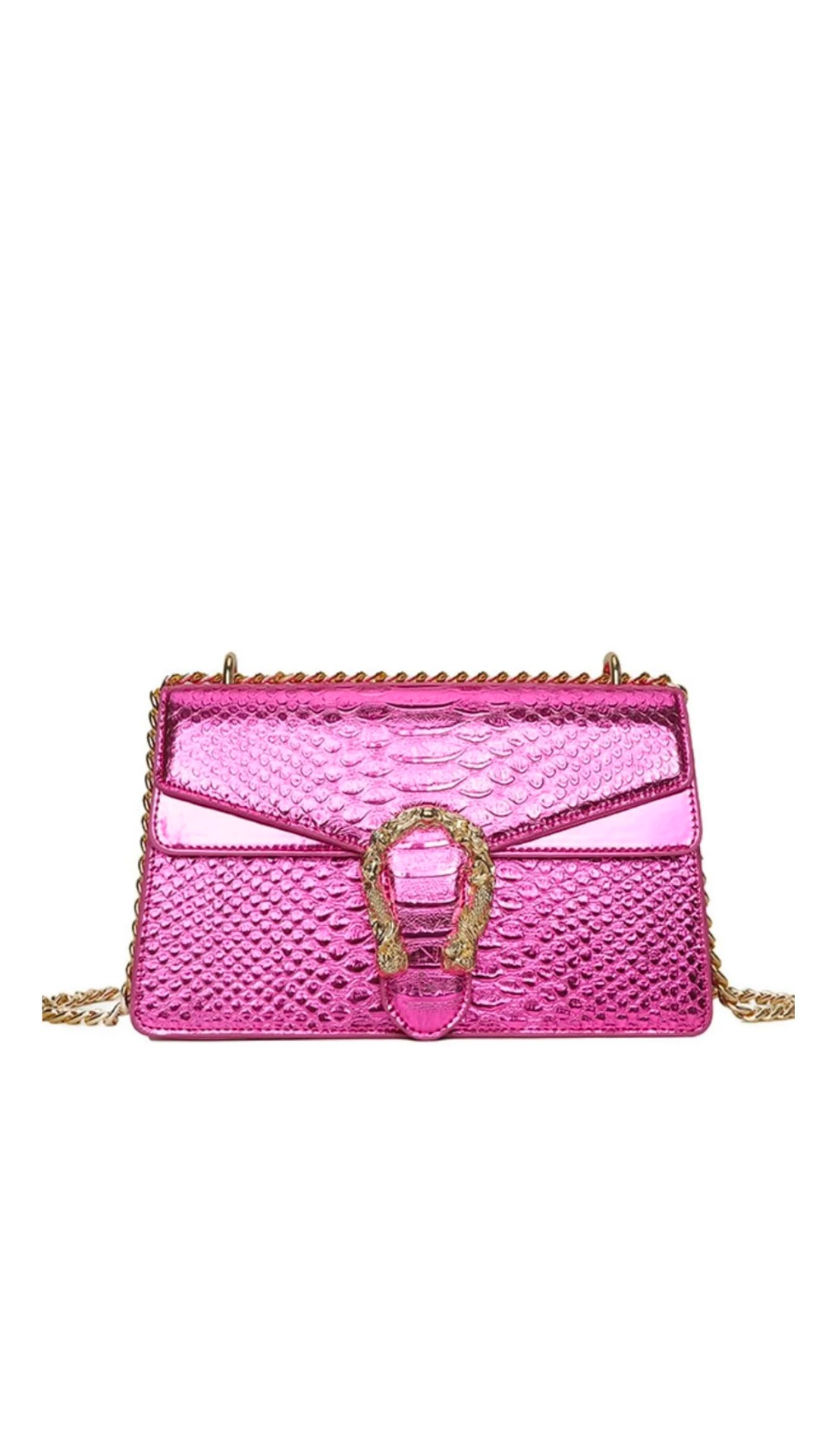 Snake pattern crossbody bag