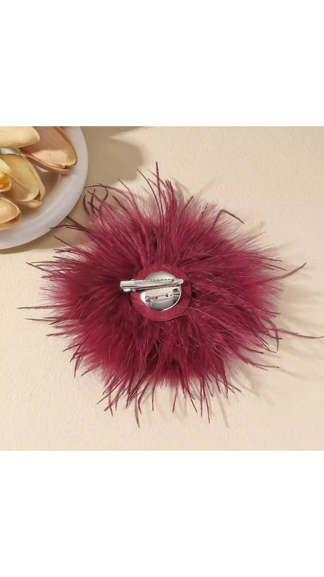 Feather couture brooch