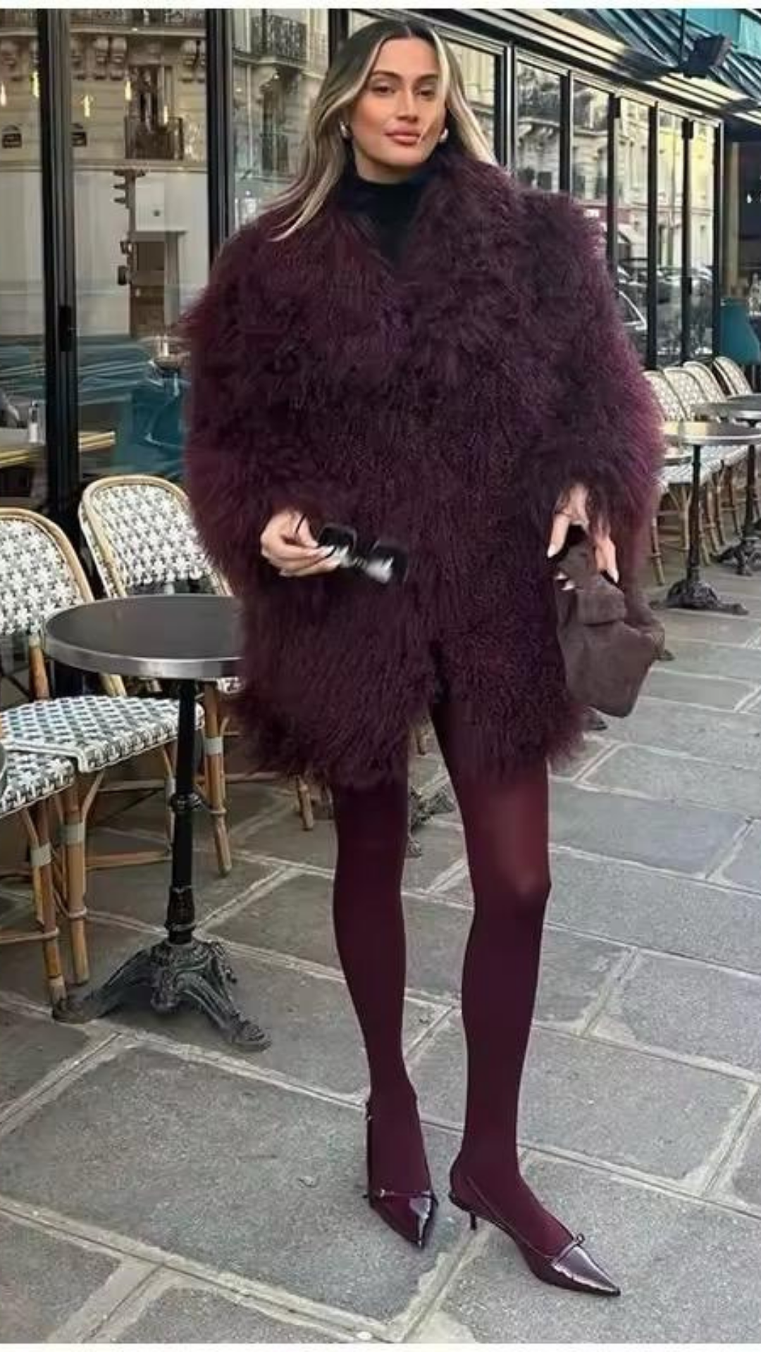 Midnight Fur Long Coat