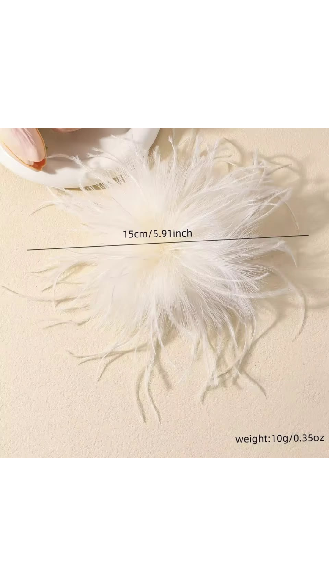 Feather couture brooch