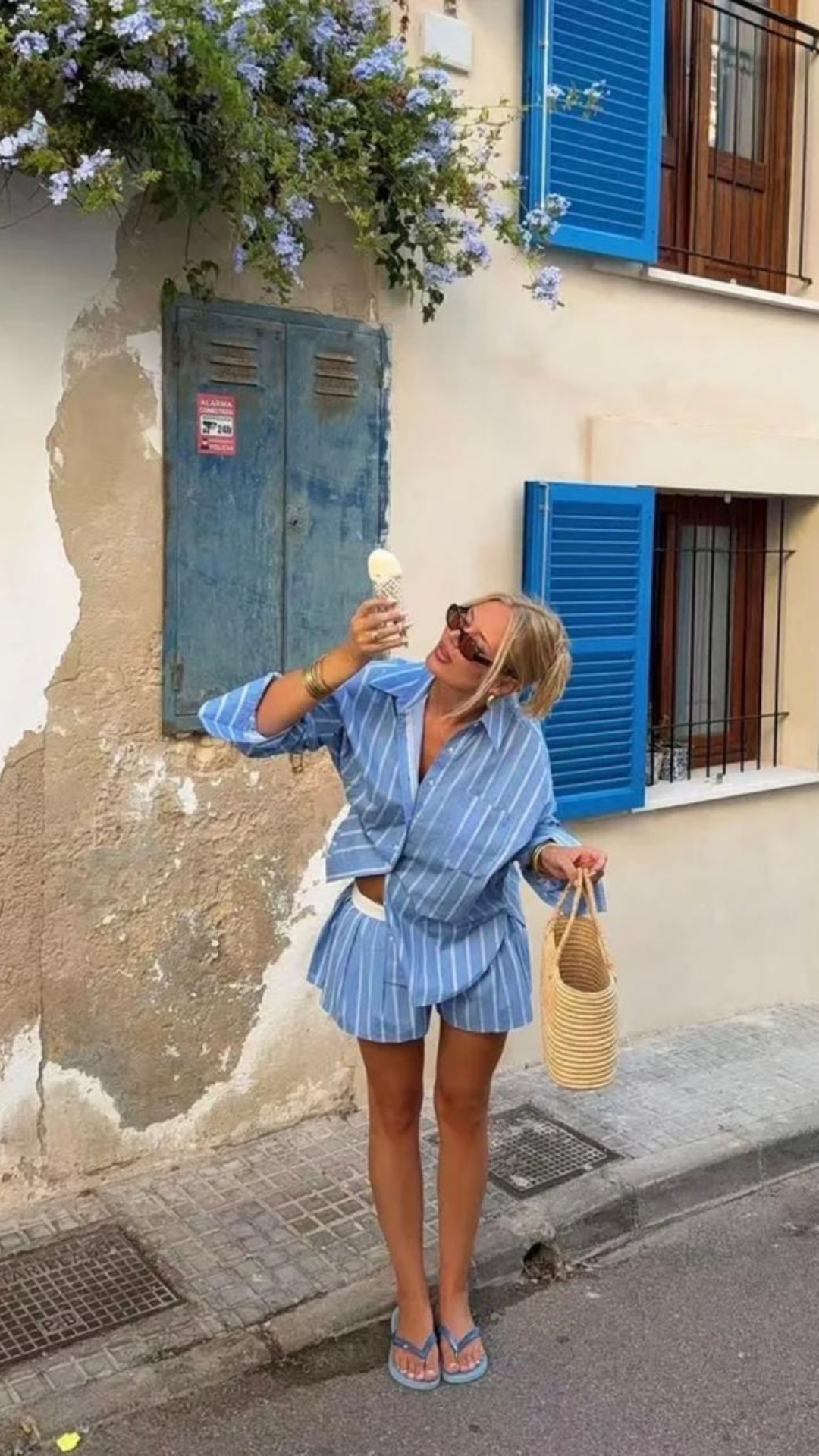 Striped Shorts Set