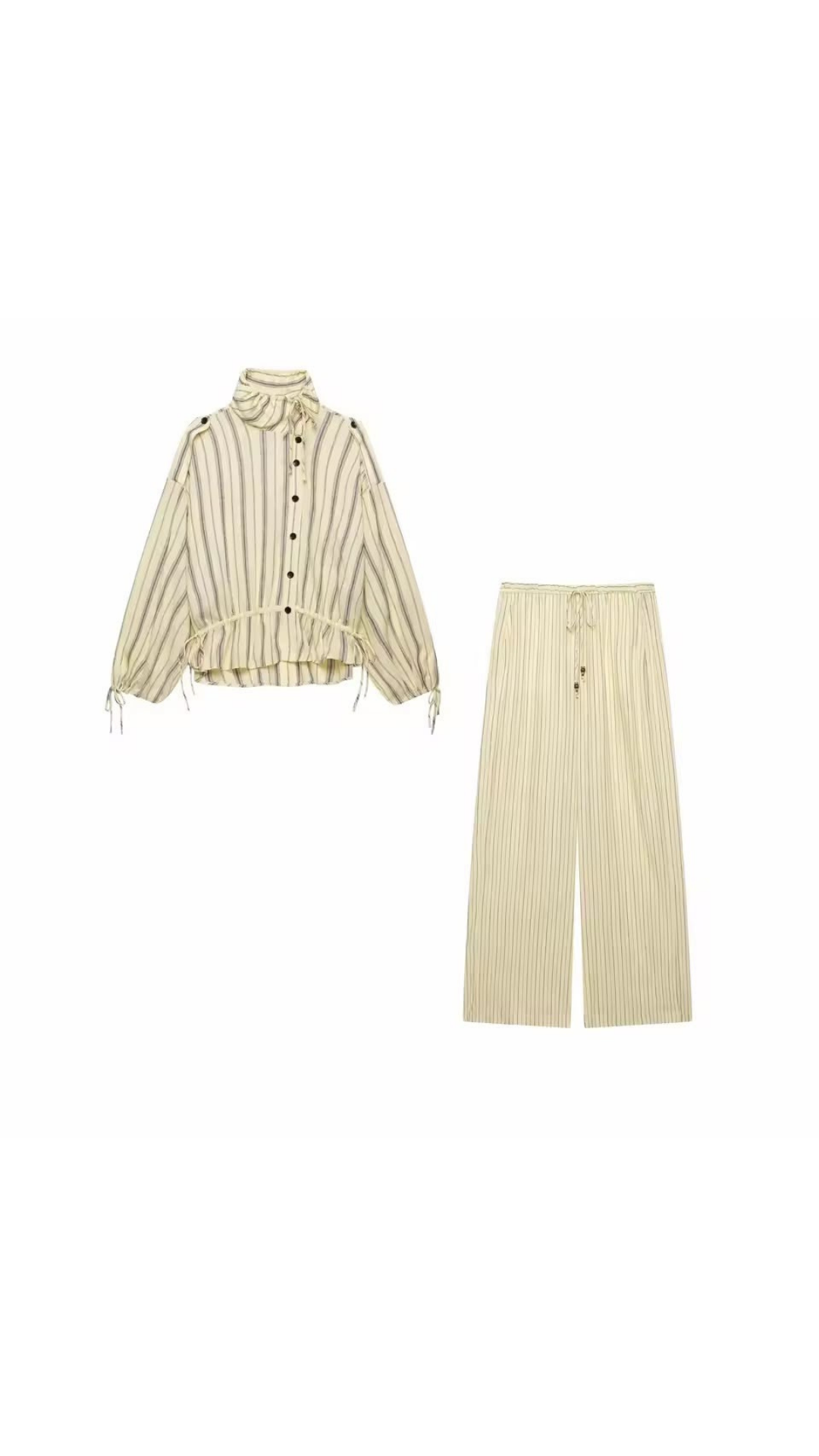 Striped top pants set