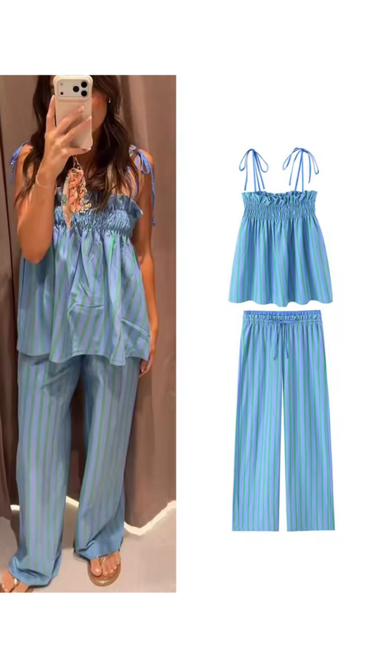 Knotted Ruffle Top & Pants