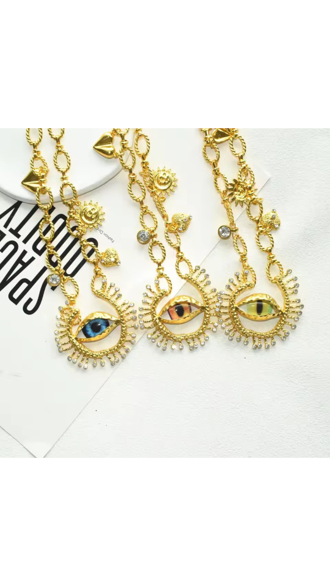 Evil eye charm neck piece
