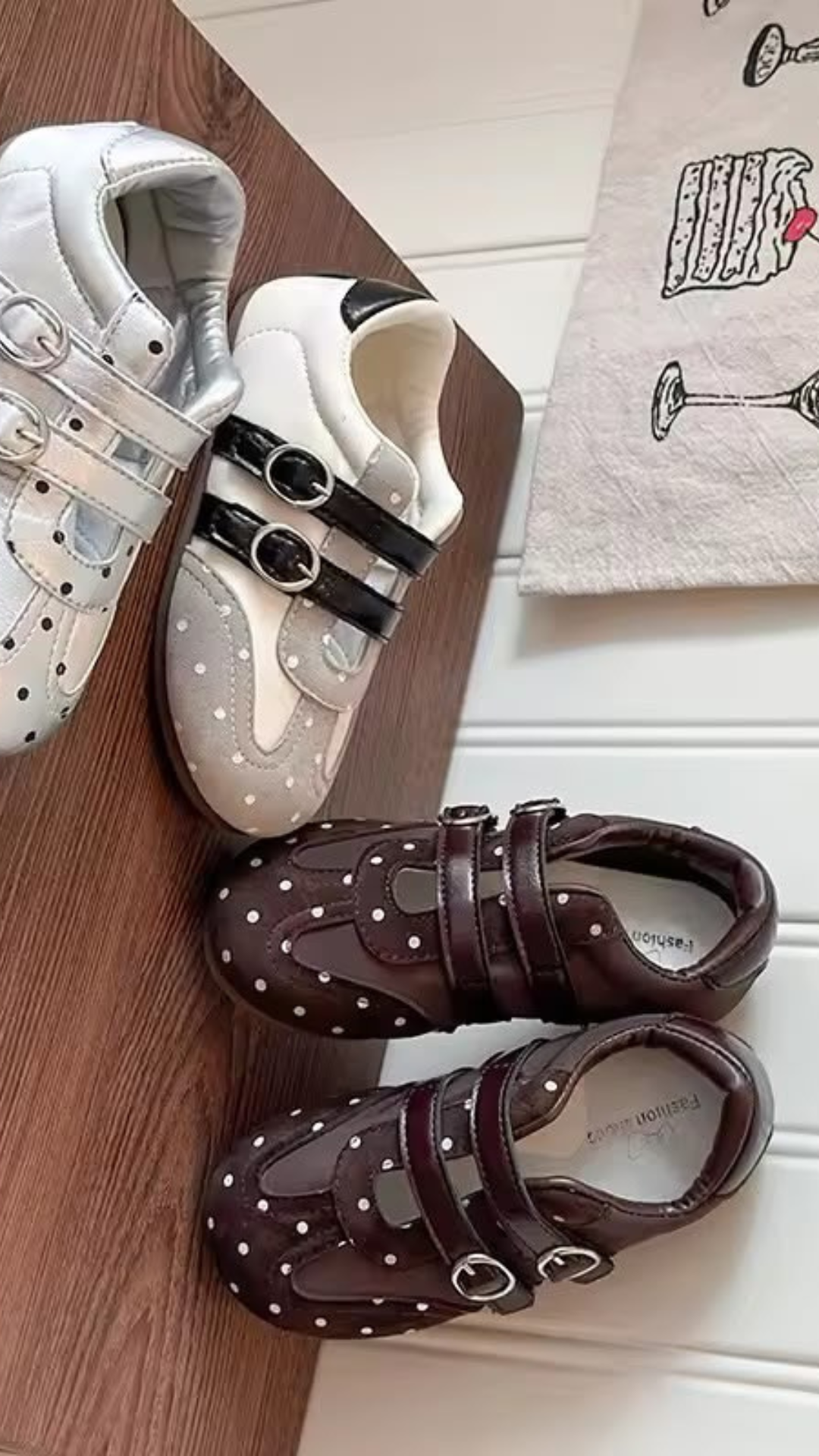 Polka Strappy Shoes