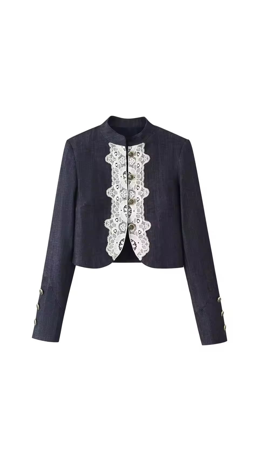 Lace blazer and long shorts set