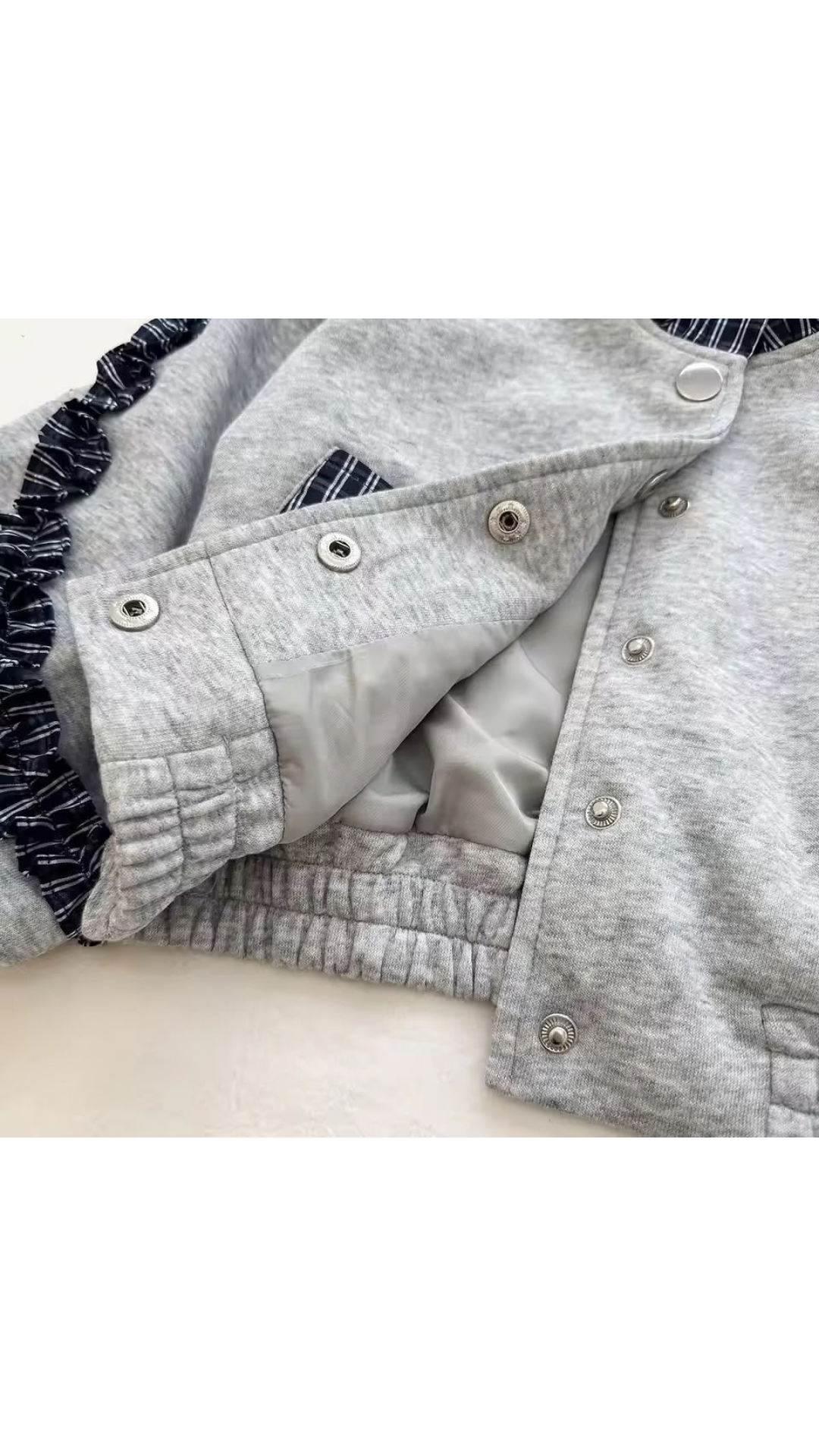 Frilled sweatshirt and skirt set