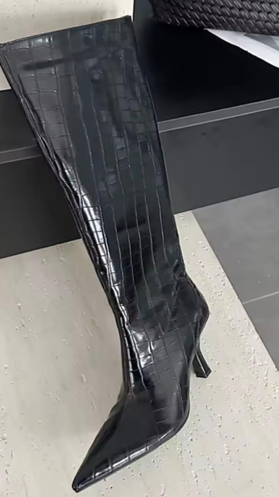 Croc Heel Boots
