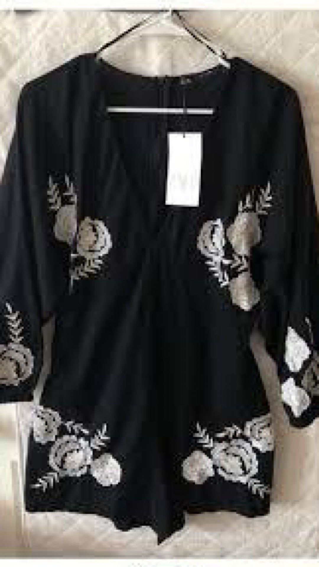Embroidered Lily Playsuit