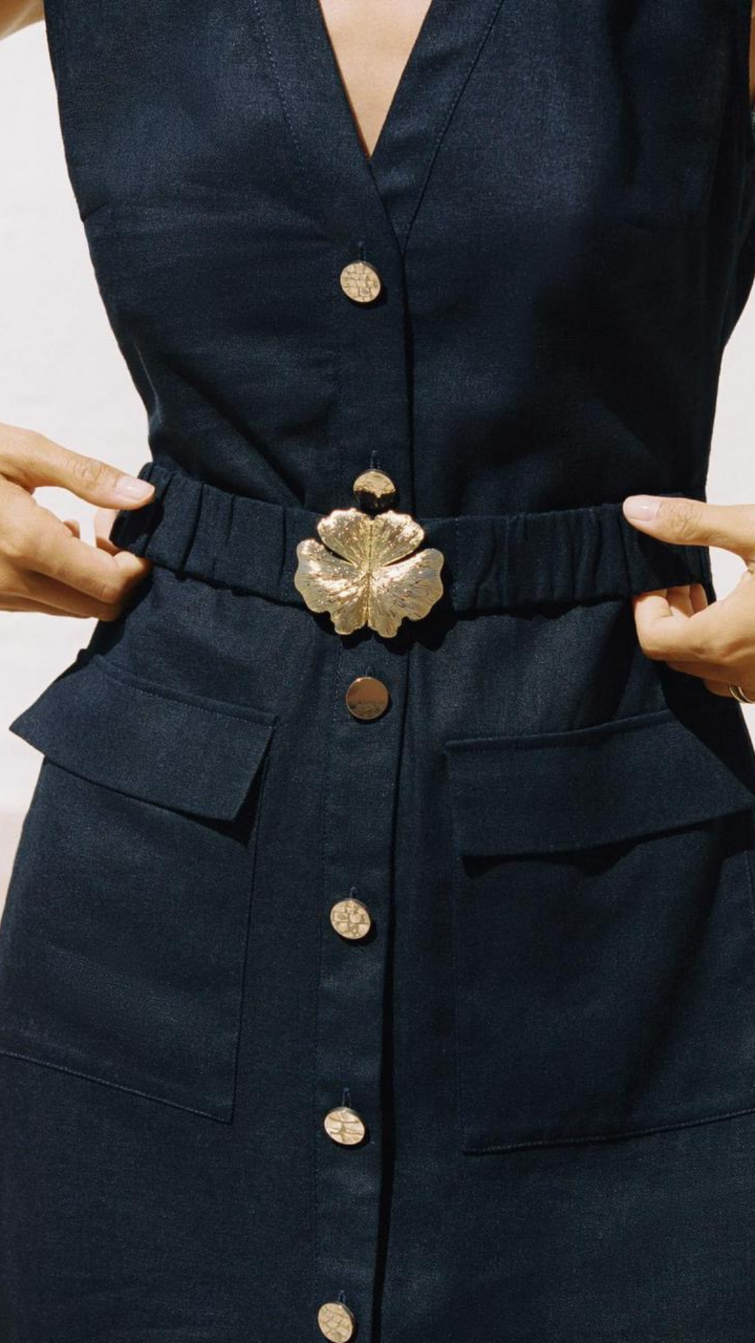 Linen Buttoned Dress