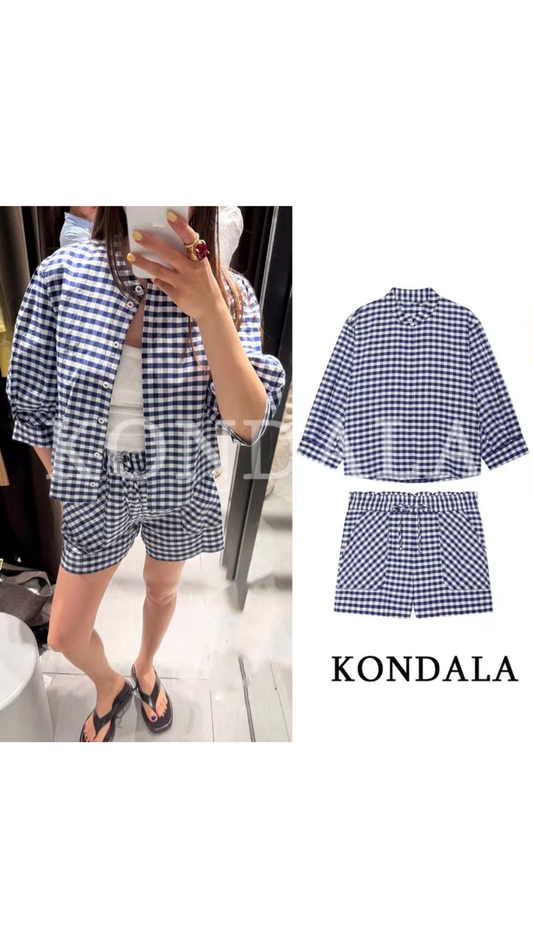 Plaid Shorts Set