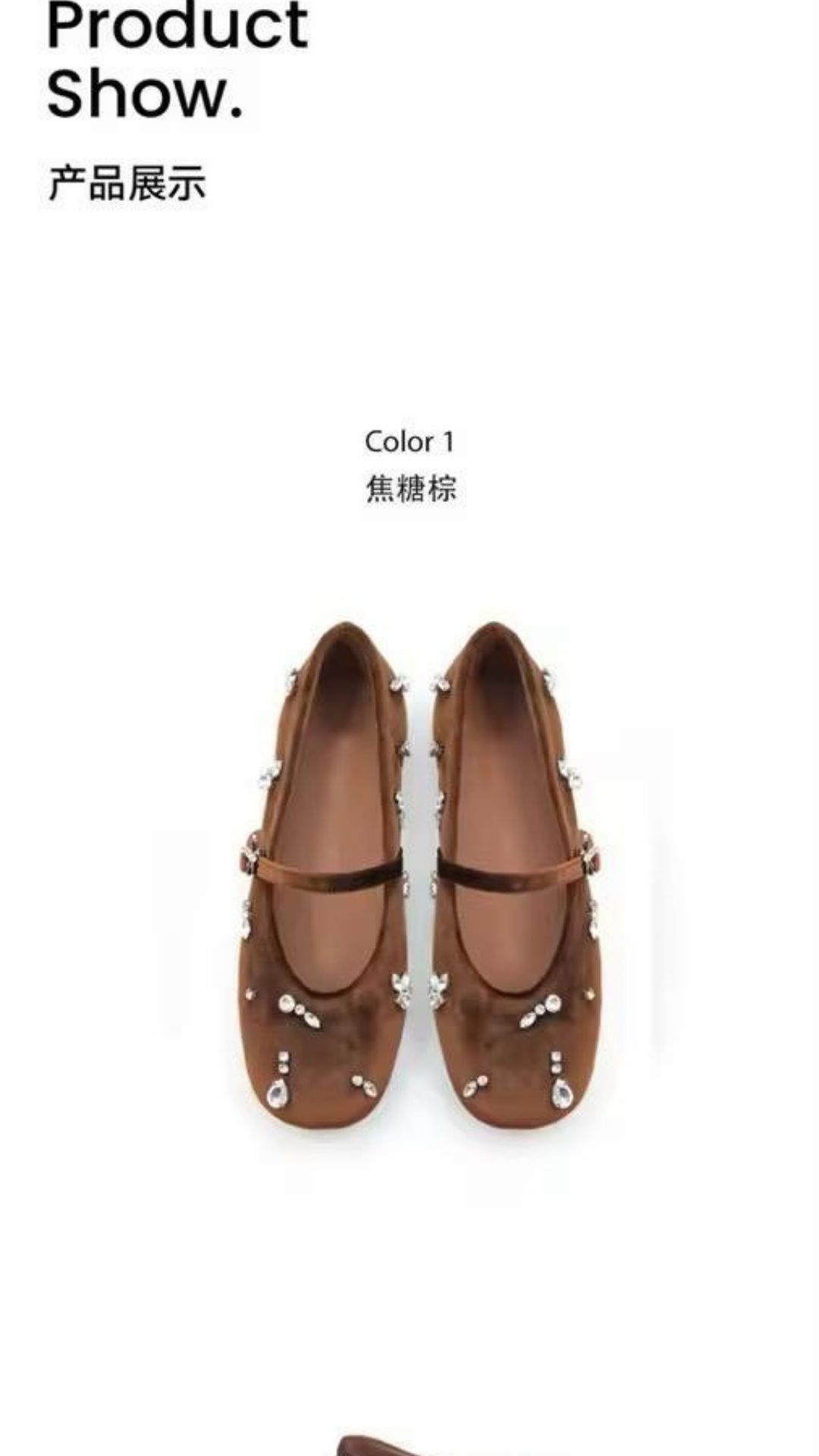 Velour Embellished Flats