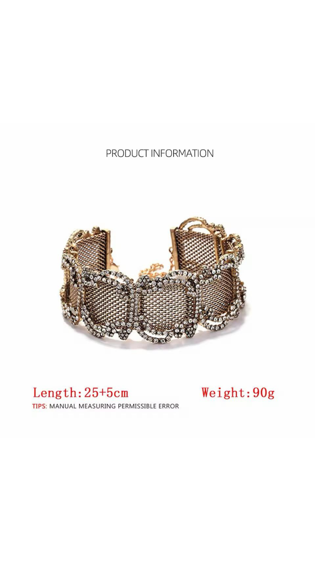 Rhinestone choker