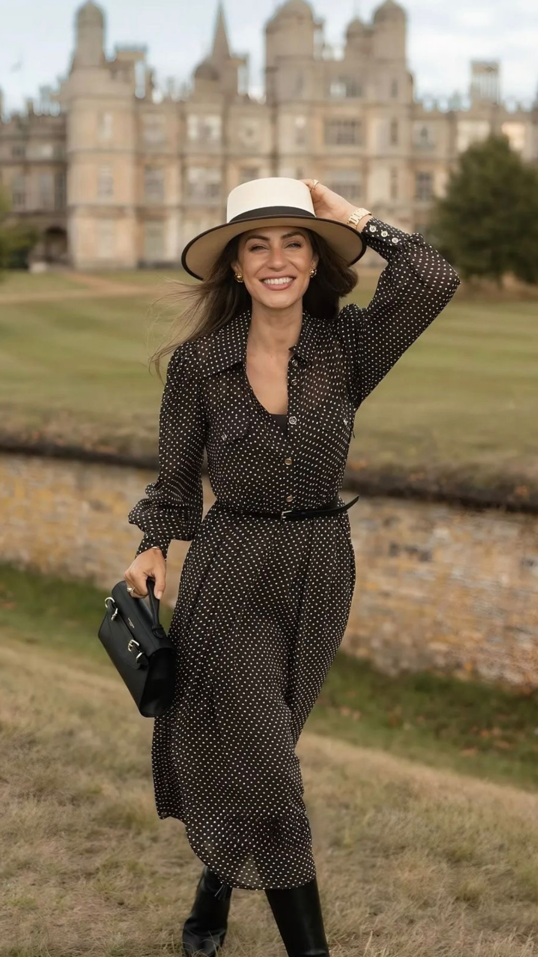 Polka Belted Dress