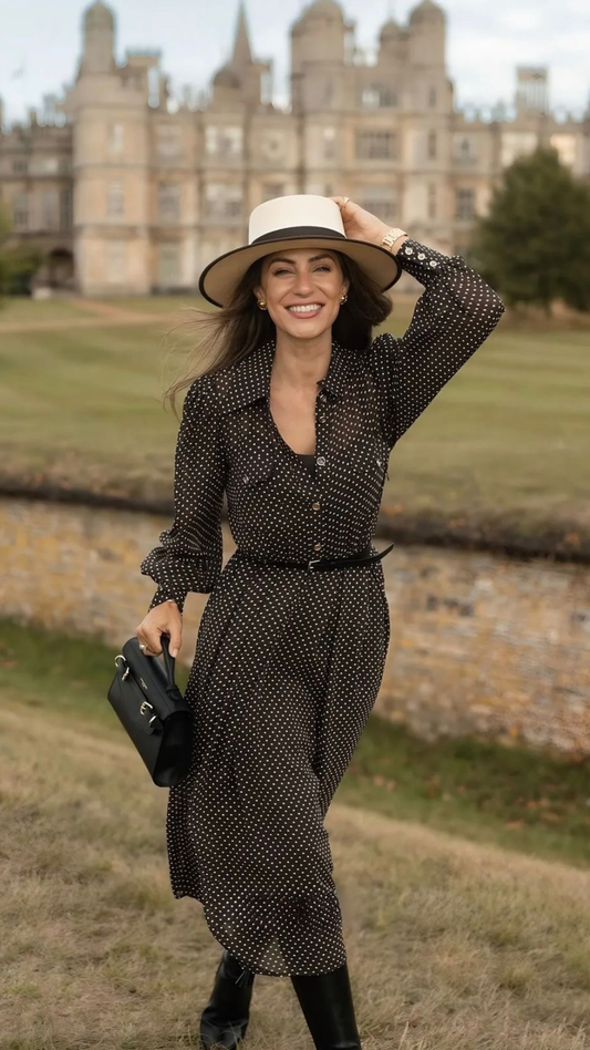 Polka Belted Dress