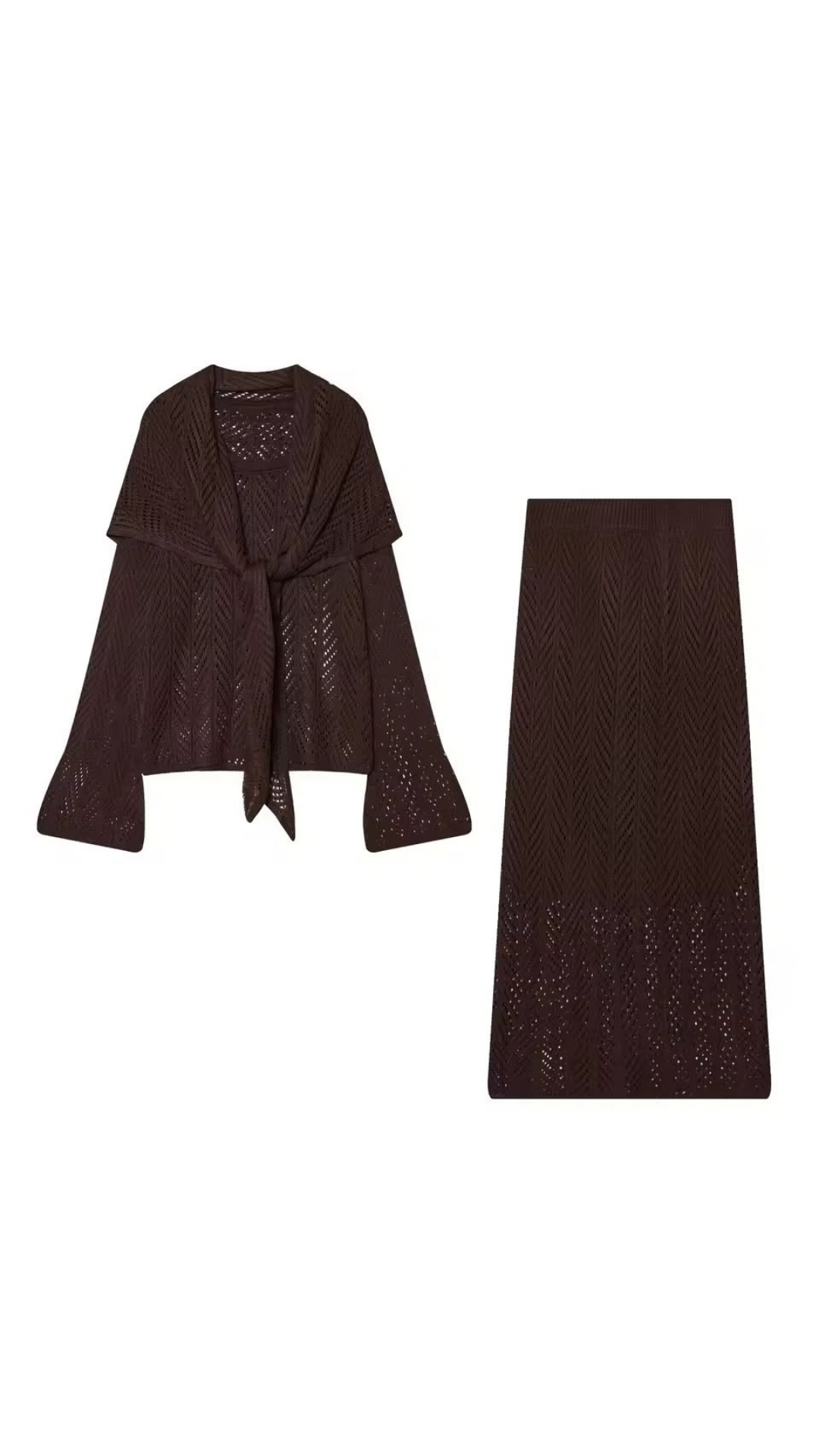 Knitted skirt set