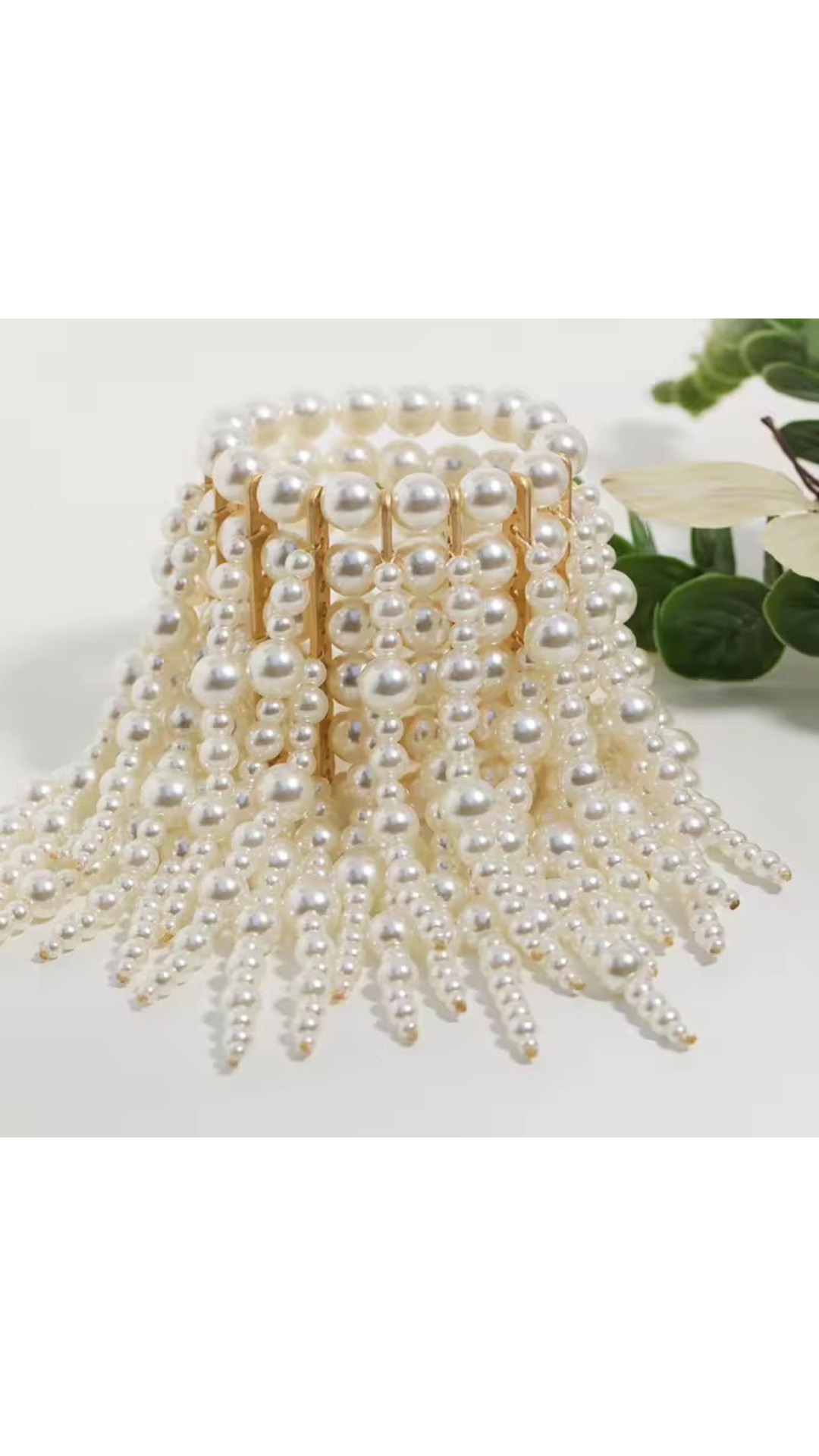 Christina charm pearl cuff