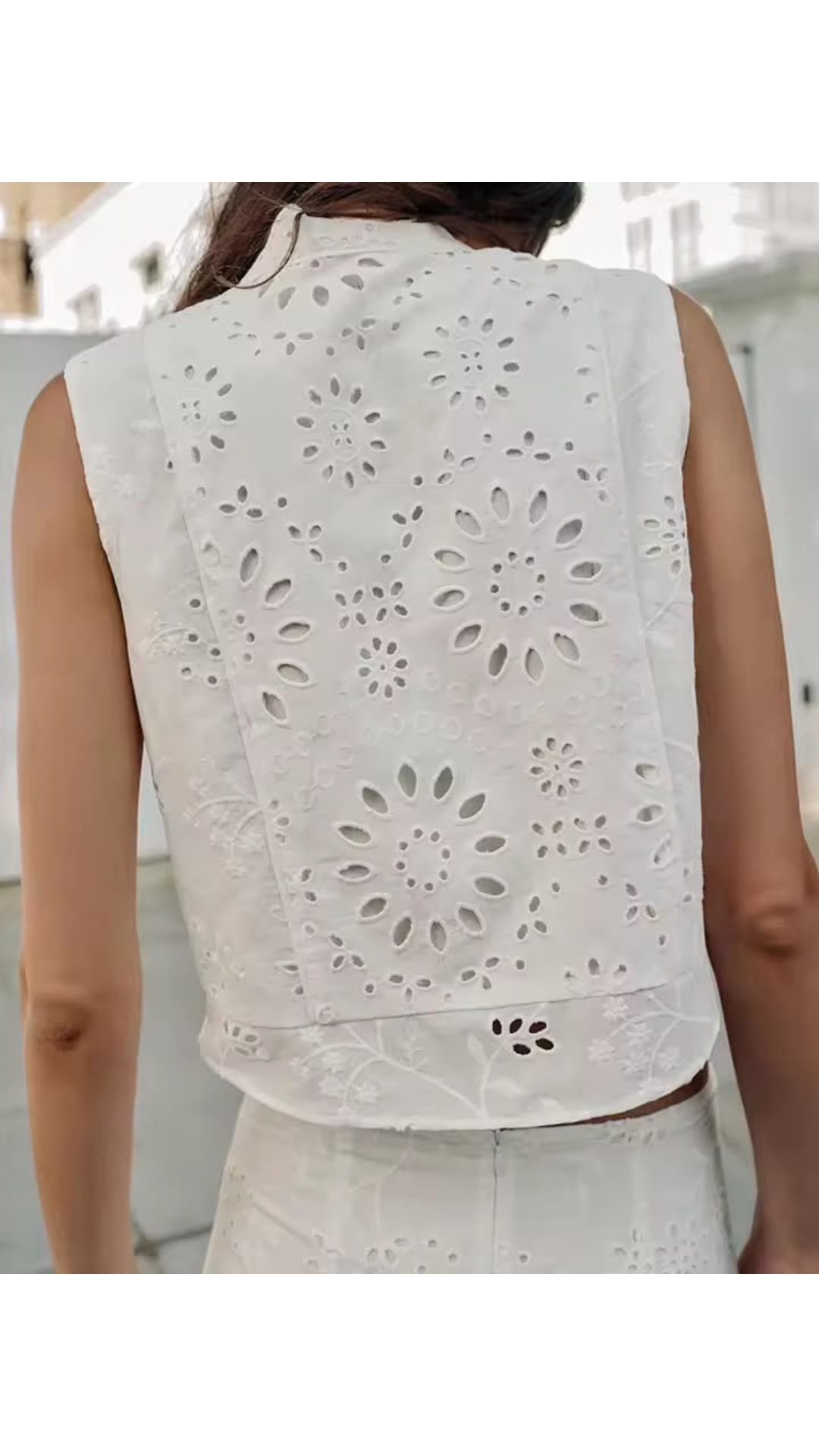 Hollow design top and skirt