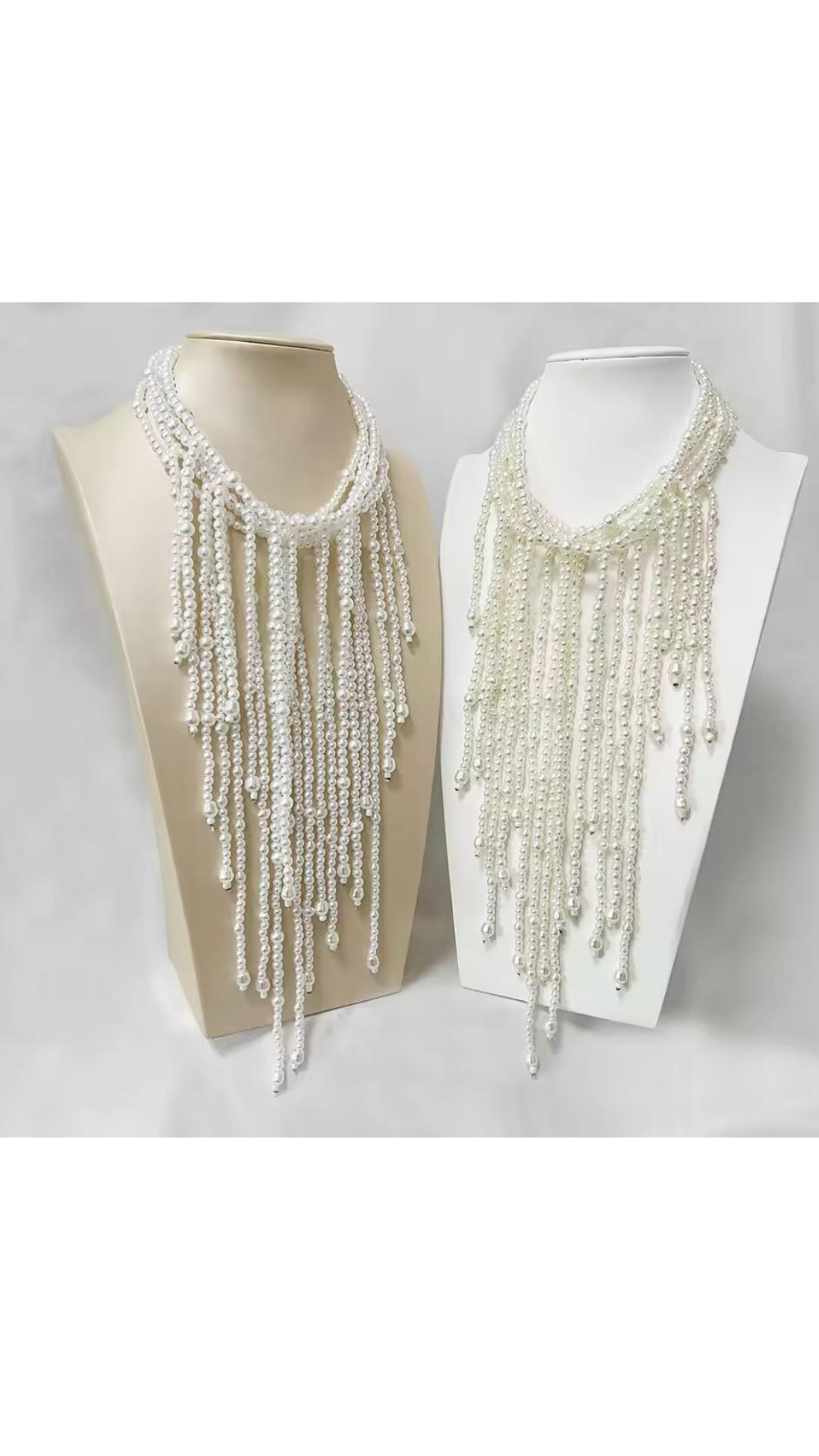 Pearl tassel neck piece