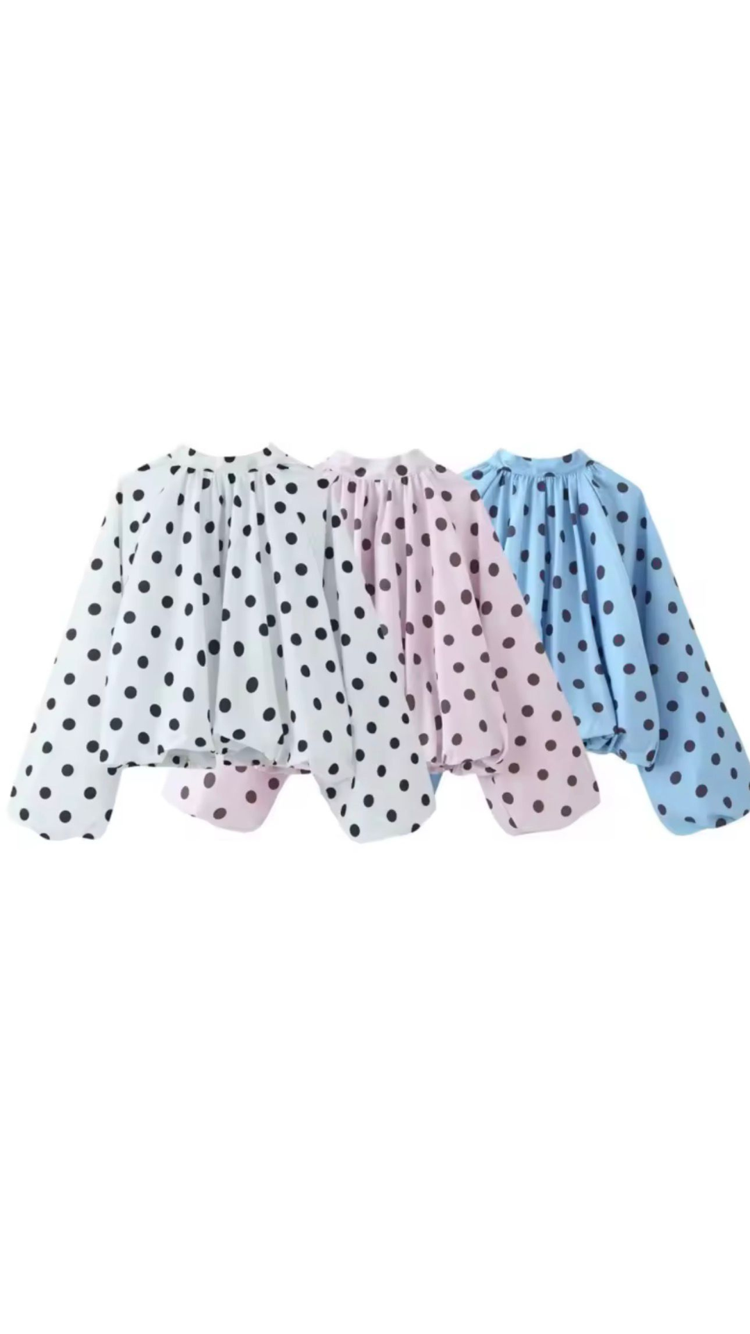 Polka Cutout Blouse