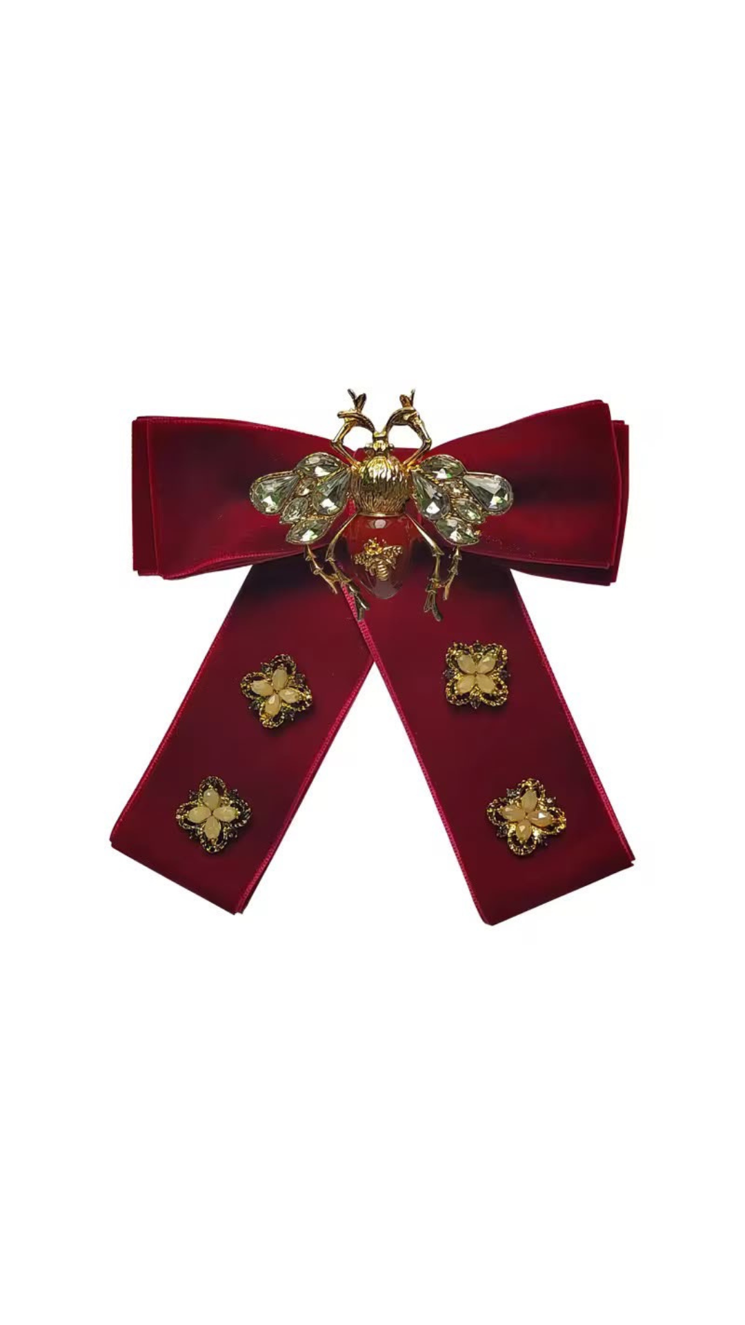 Bee bow brooch