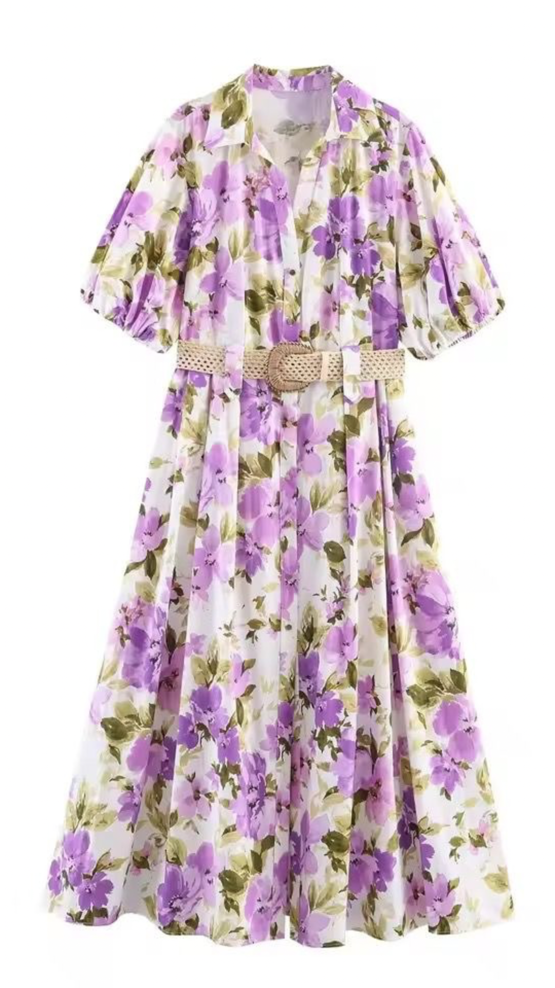 Floral Belted Dress