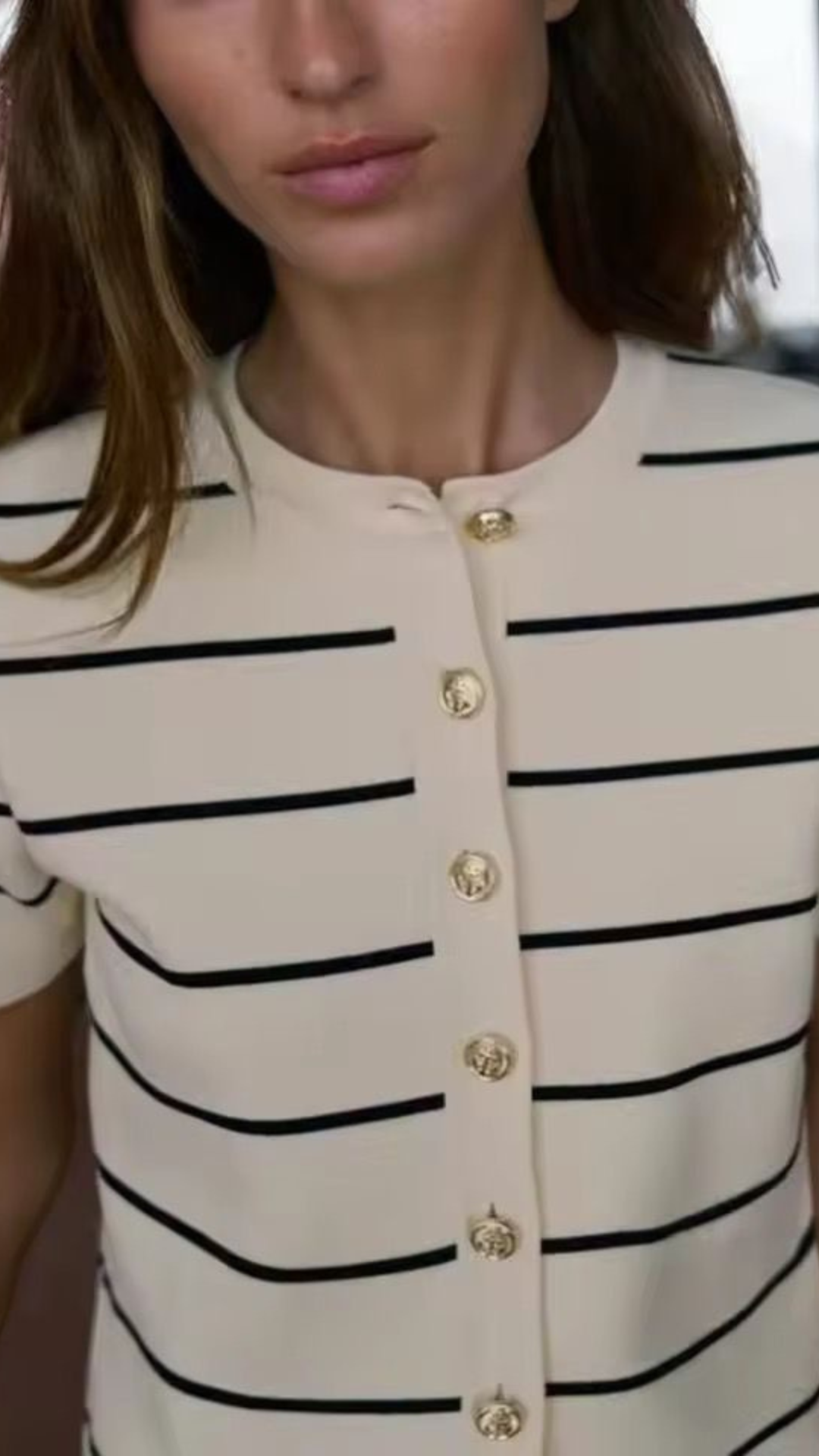 Striped Top & Skirt Set