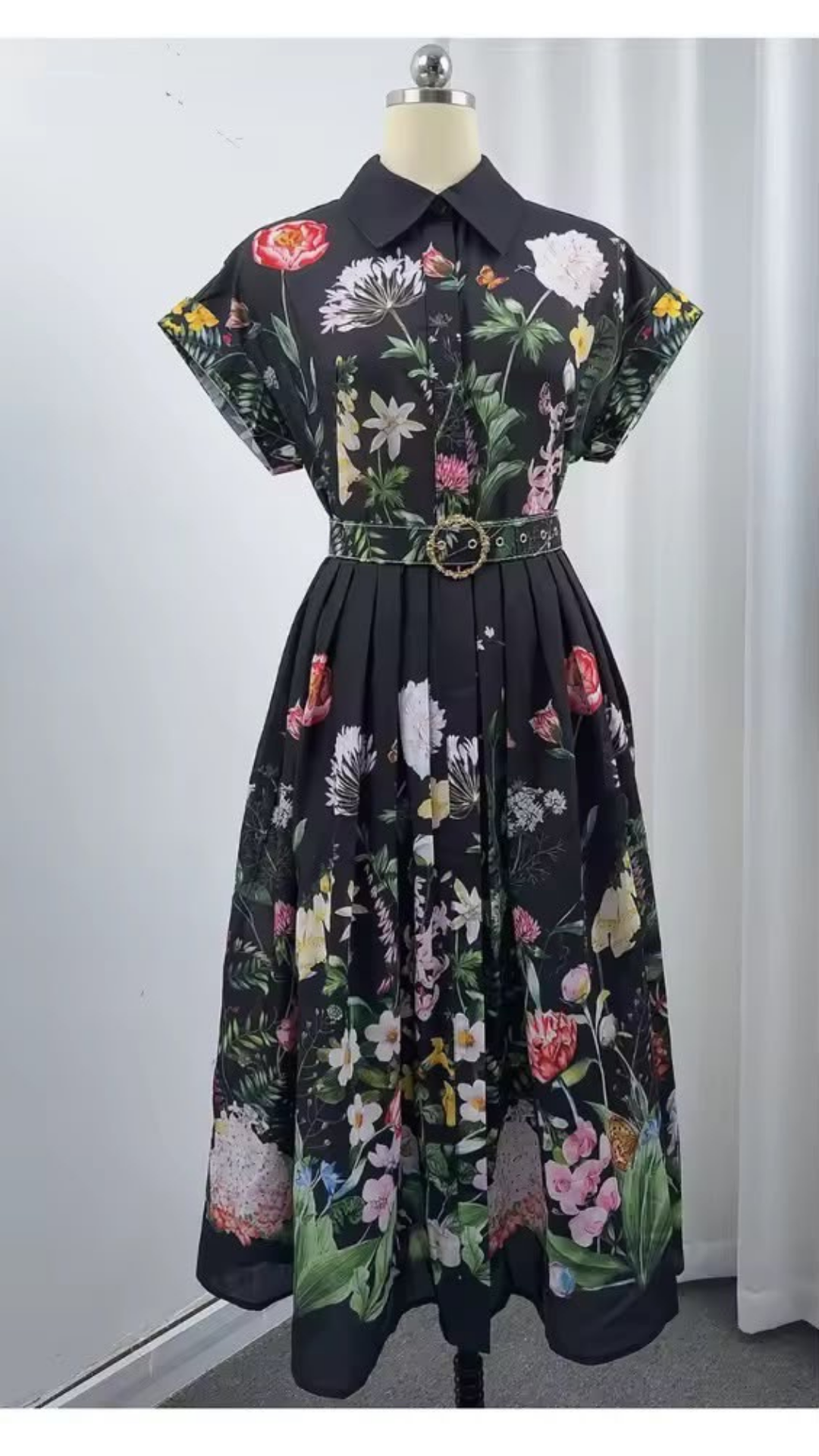 Floral belted dress