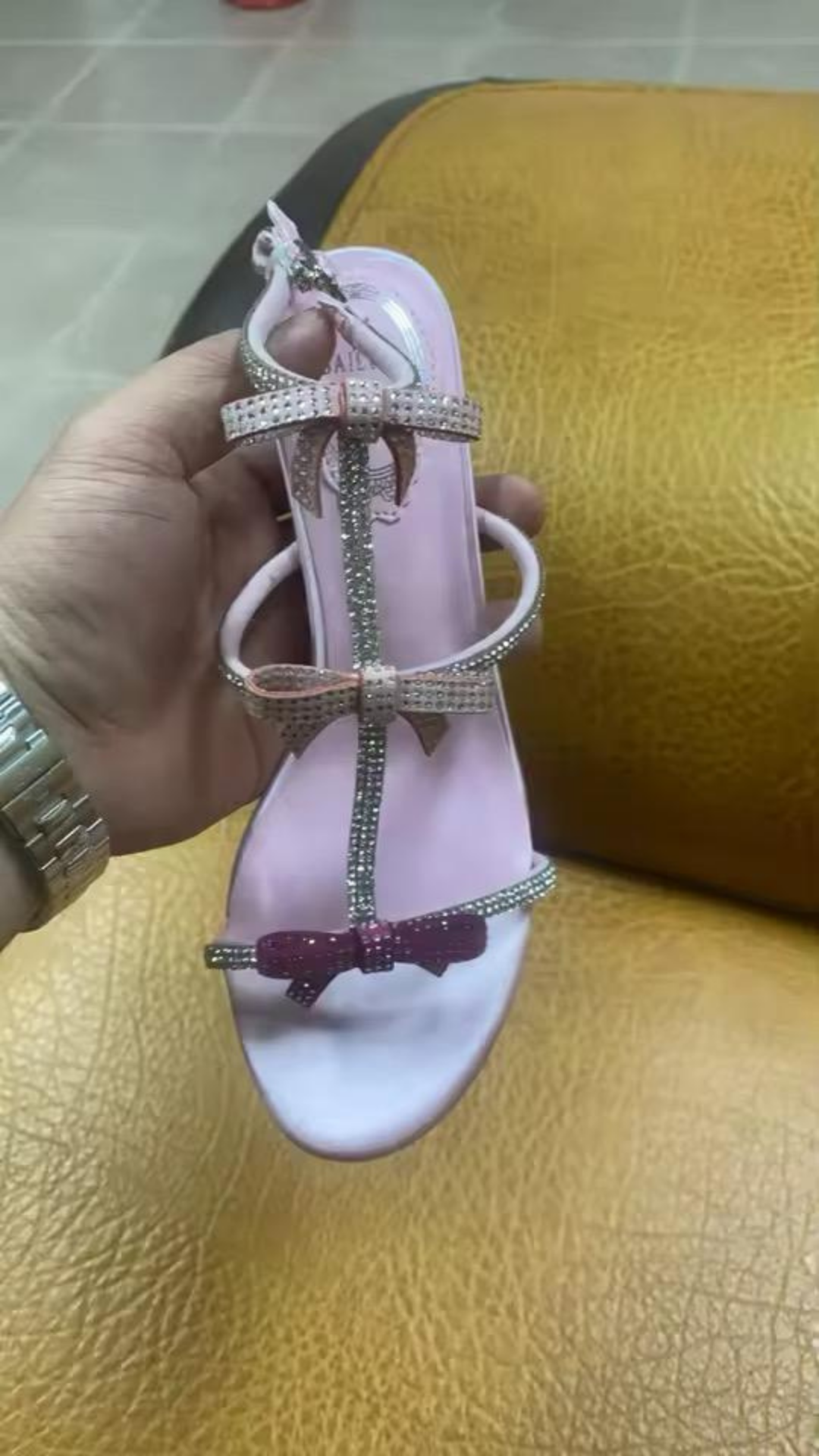 Embellished Bow Heels