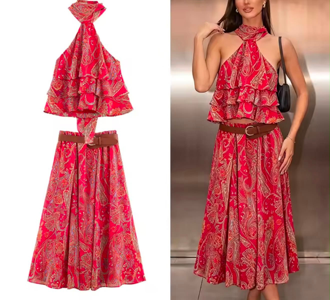 Cristina skirt and top set