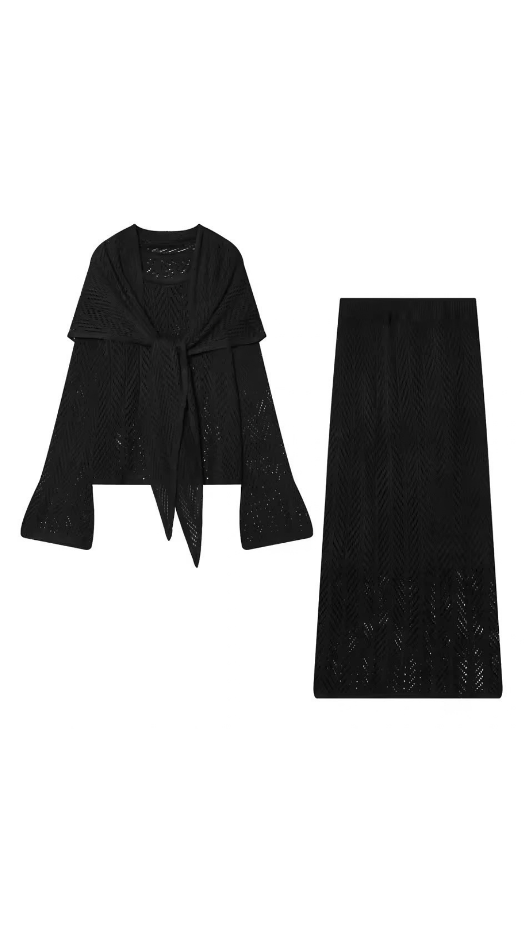 Knitted skirt set