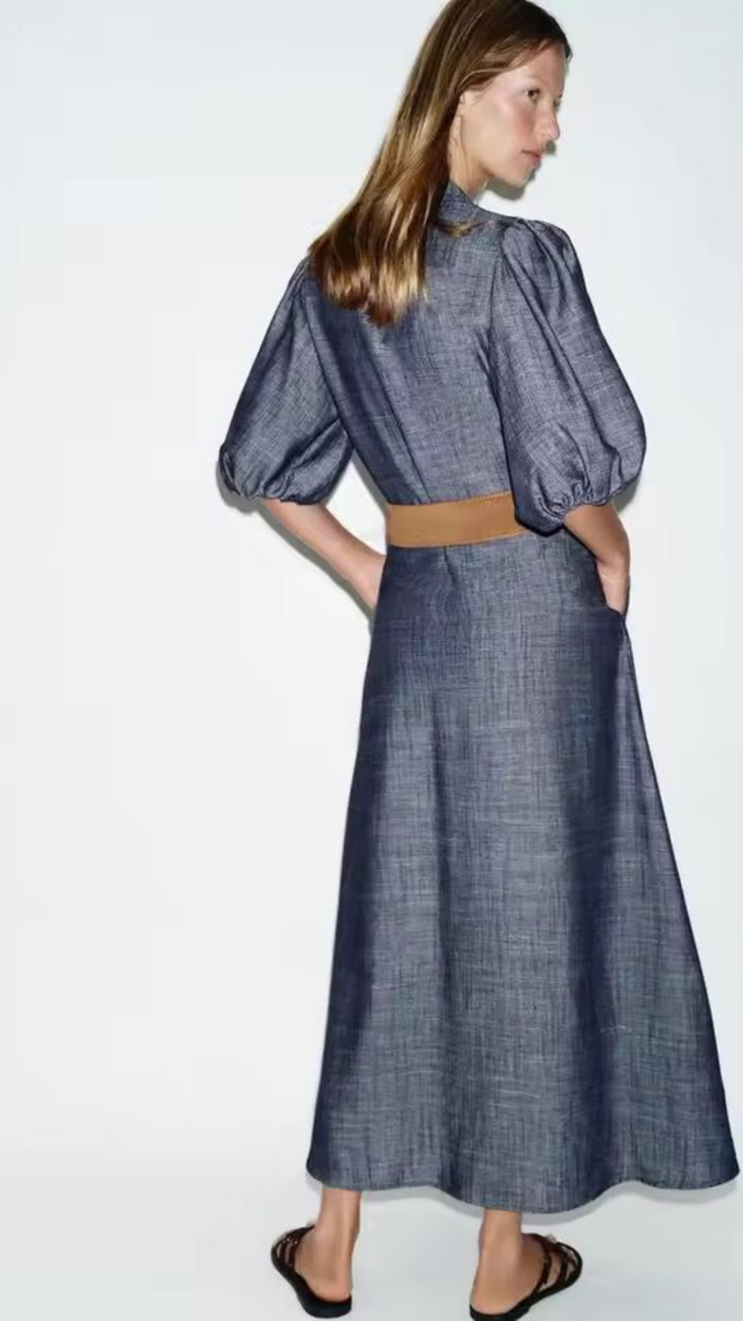 Belted Long Dress