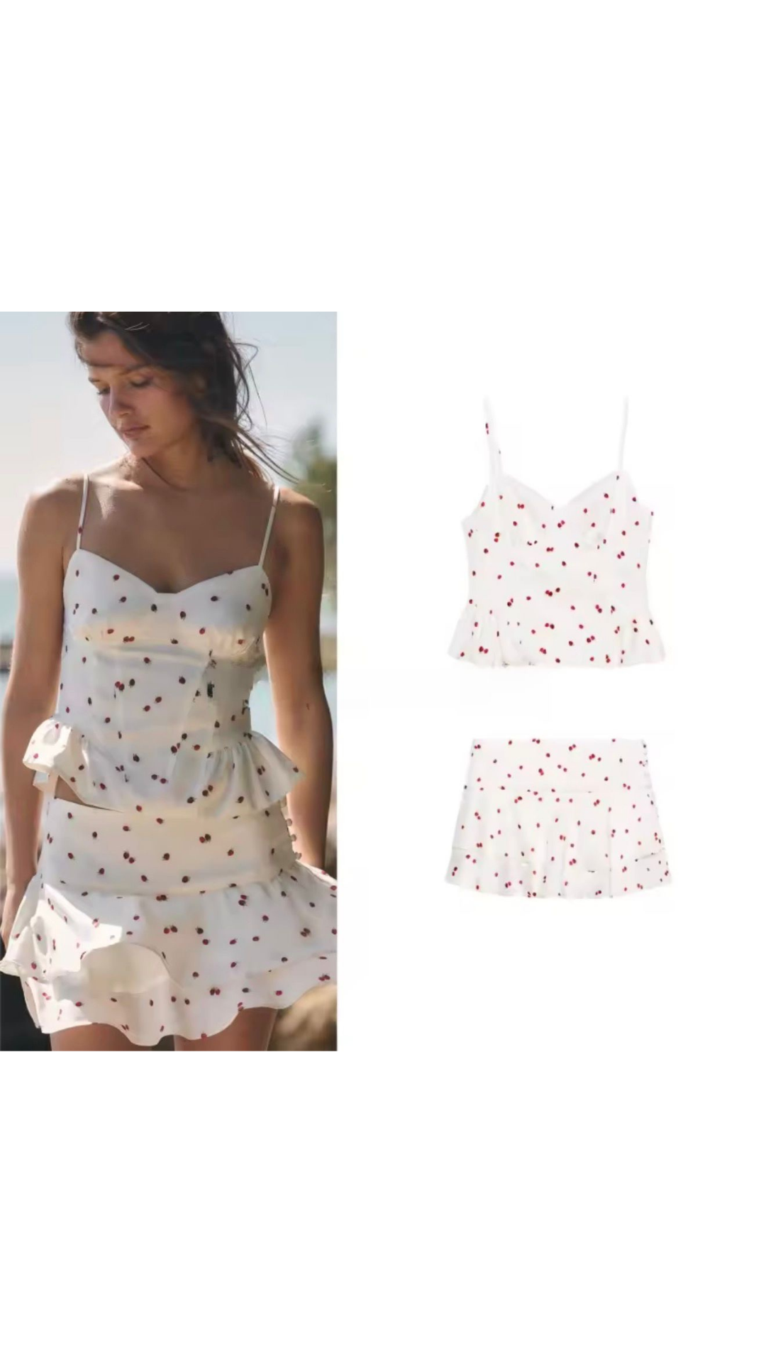 Printed Top & Skirt Set