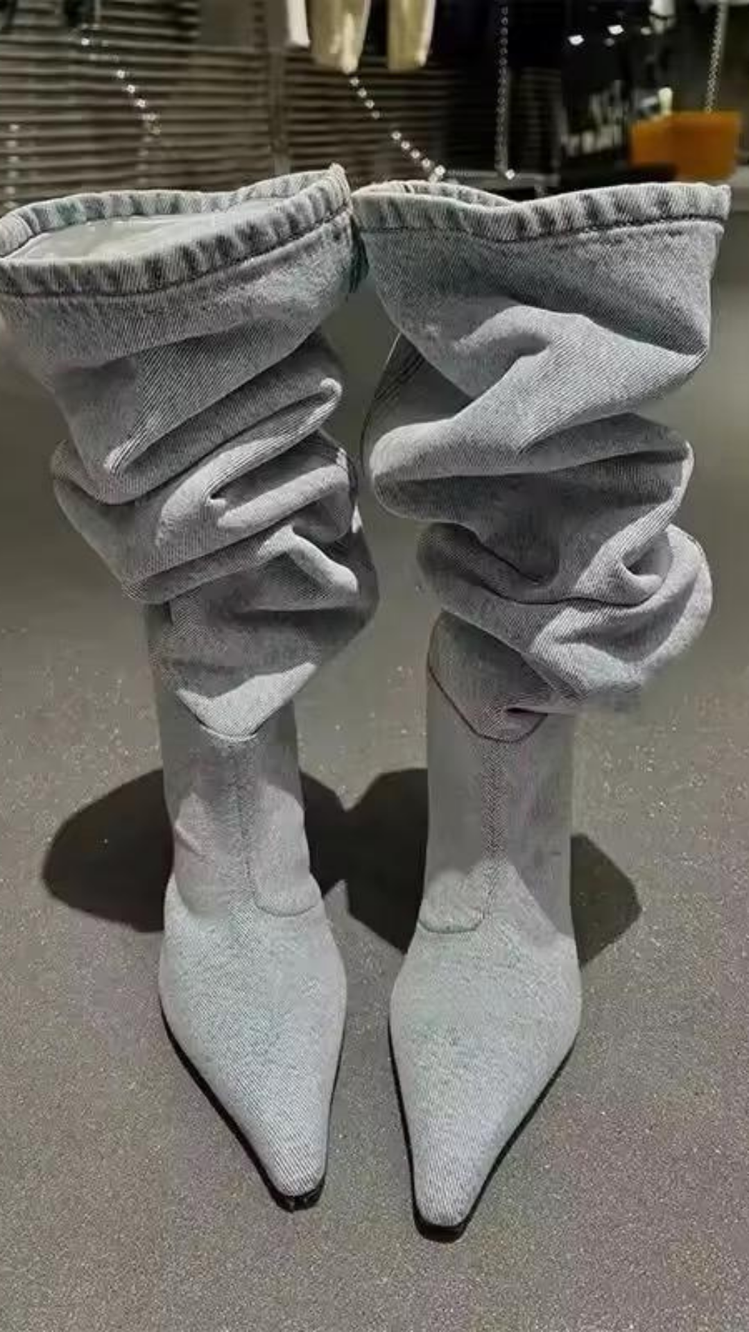 Denim Boots