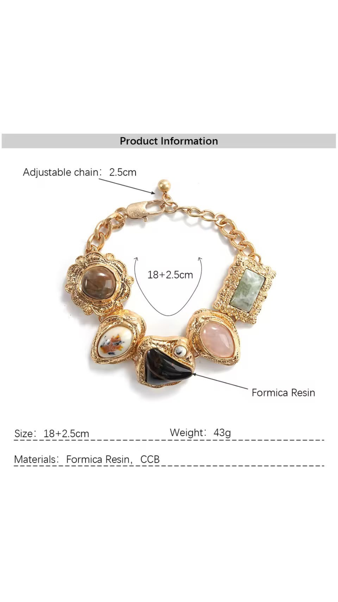 Multi stone bracelet