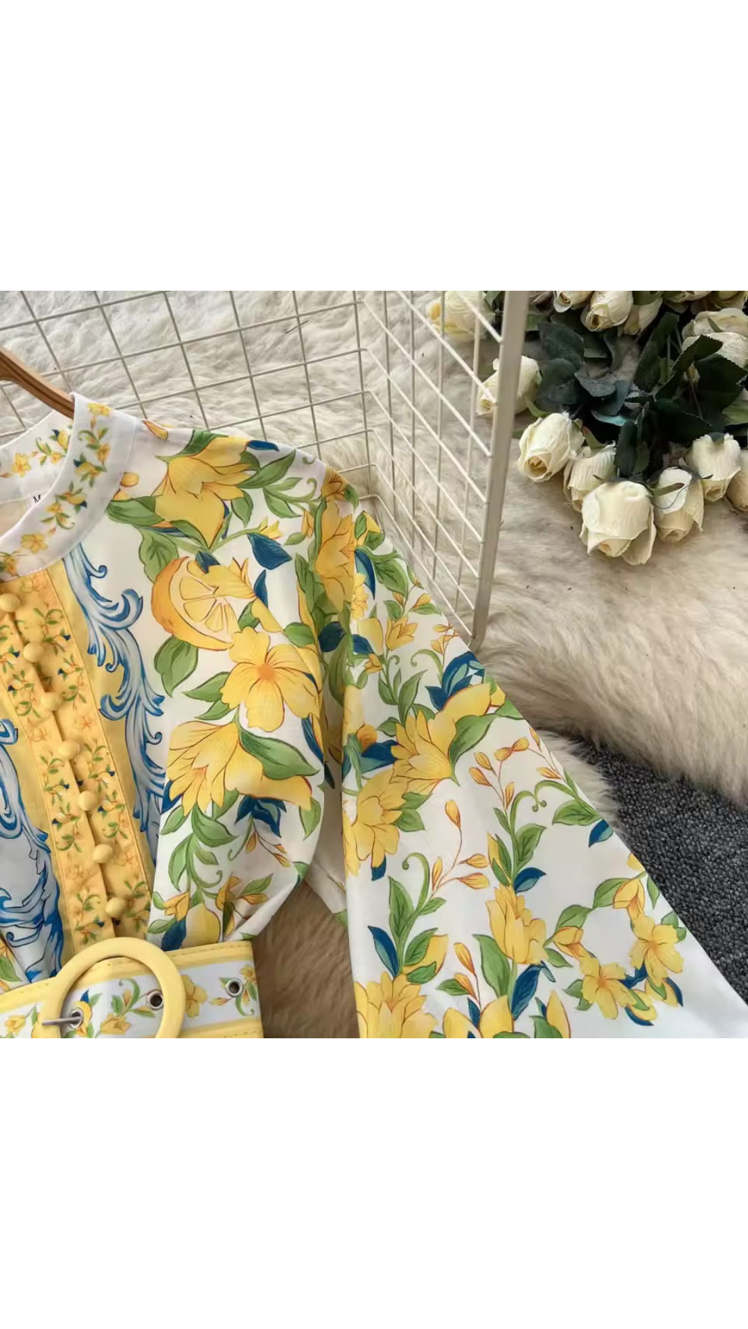 Printed luxe dress